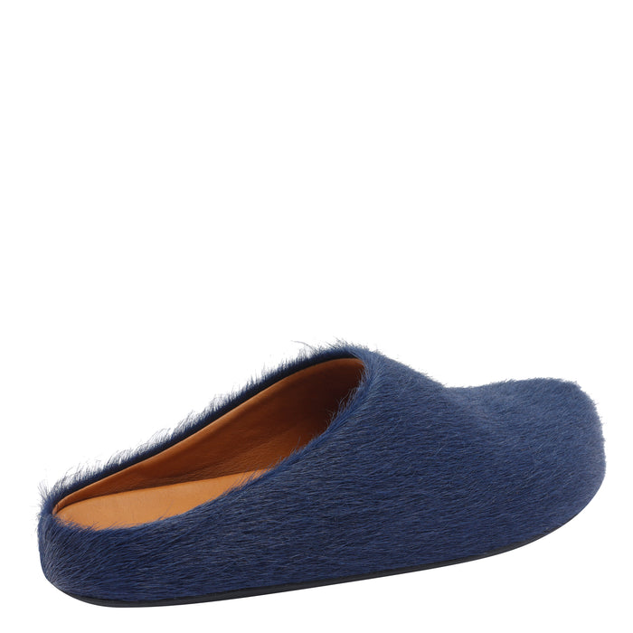 Marni Sandals Blue Calf Leather/rubber Sole