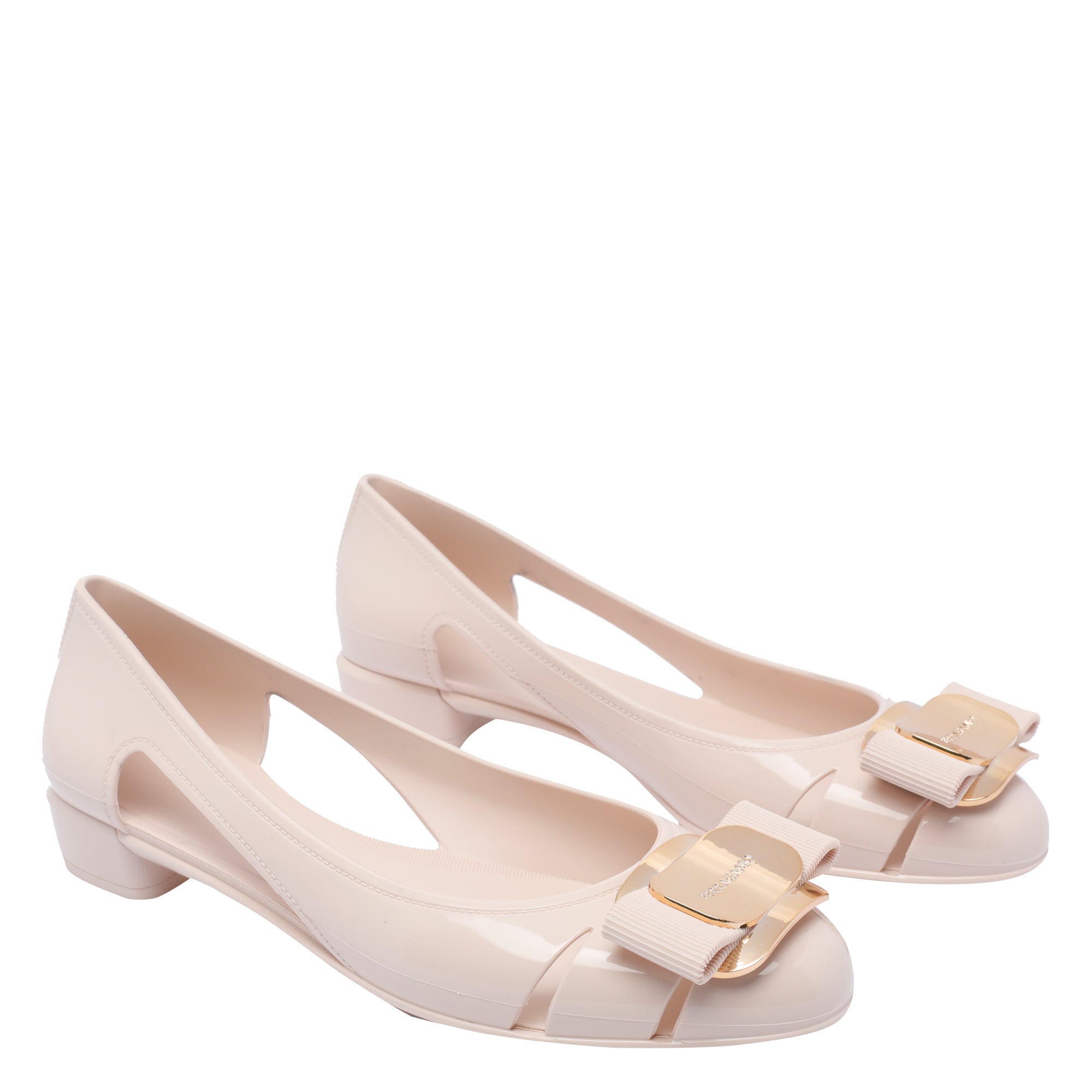 Ferragamo With Heel Pink Rubber/rubber Sole