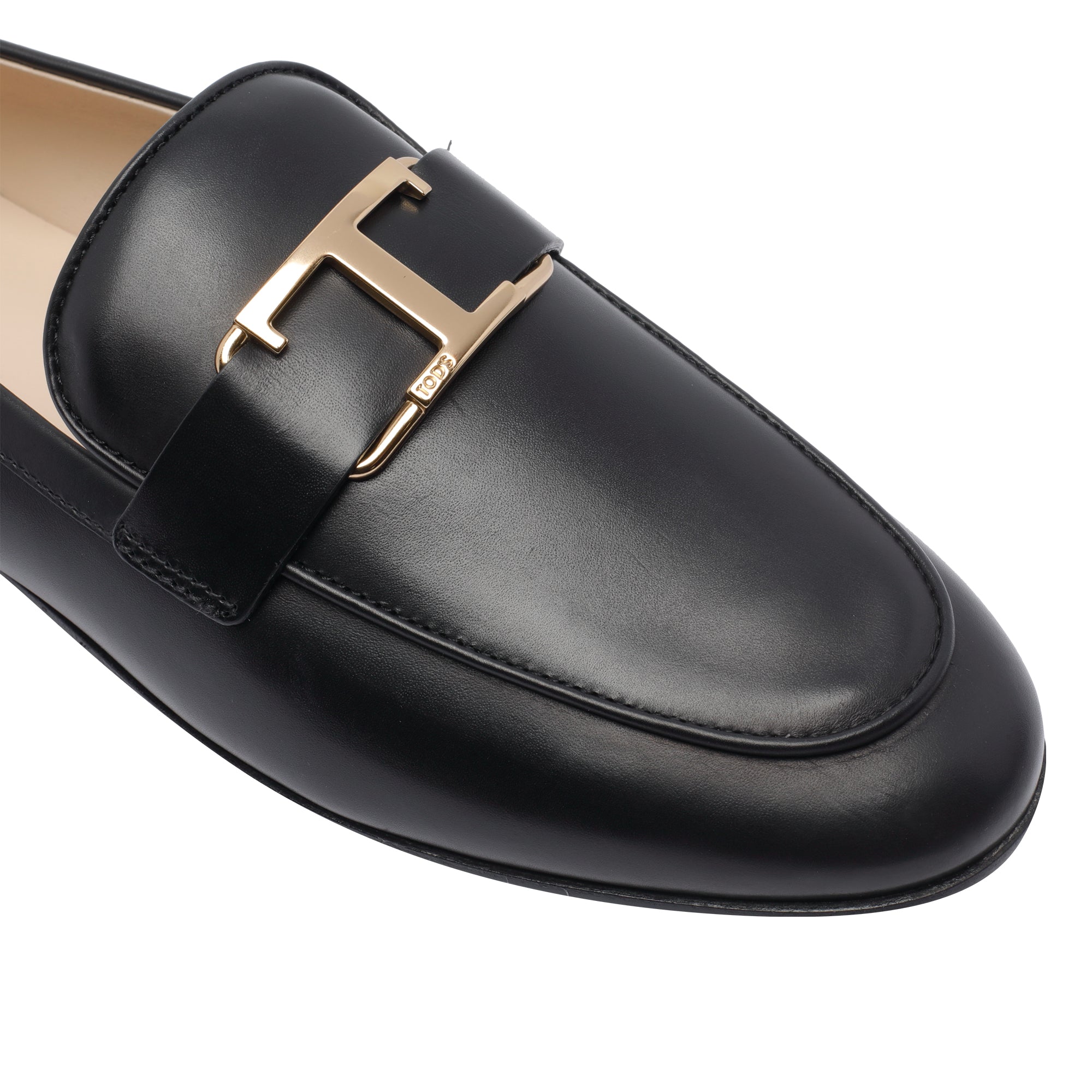 Tods Flat Shoes Black Calf Leather/leather Sole