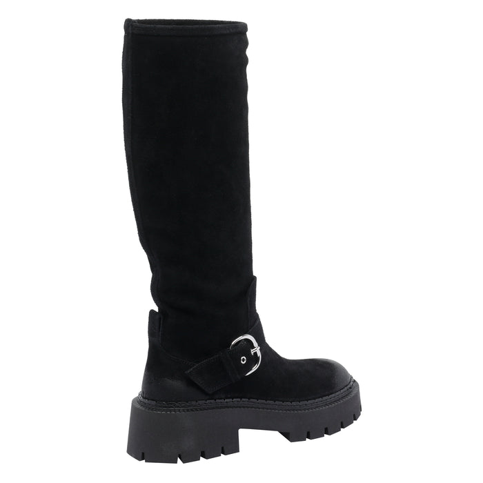 Vic Matie Boots Black Suede Leather /rubber Sole