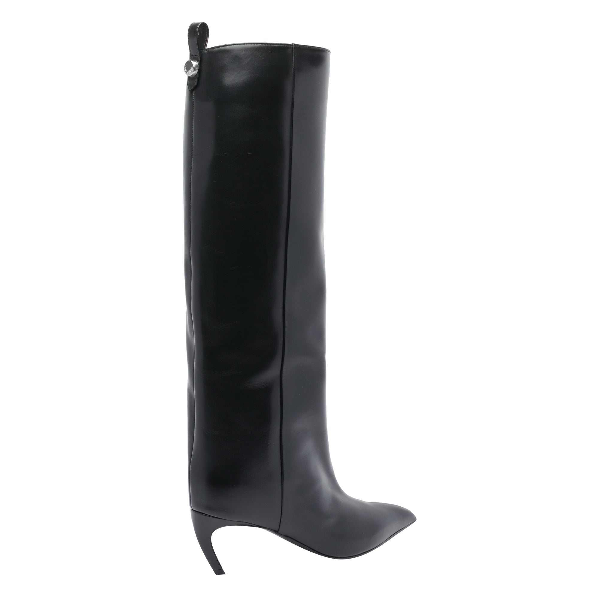 The Attico Boots Black Calf Leather/leather Sole