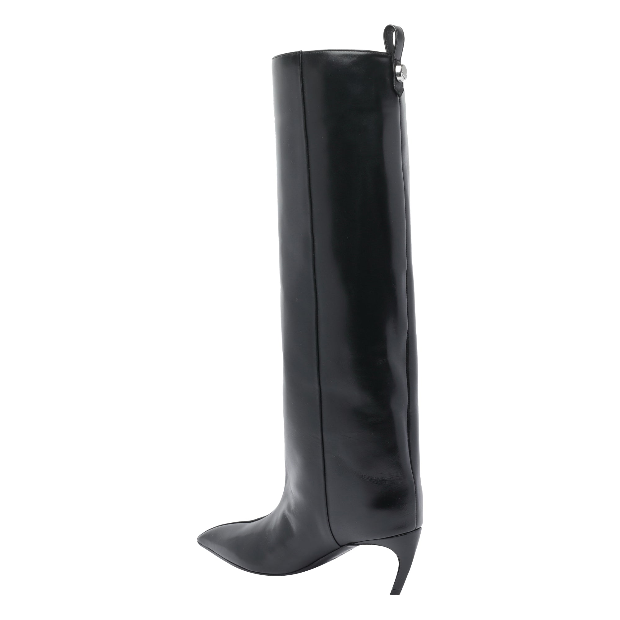 The Attico Boots Black Calf Leather/leather Sole