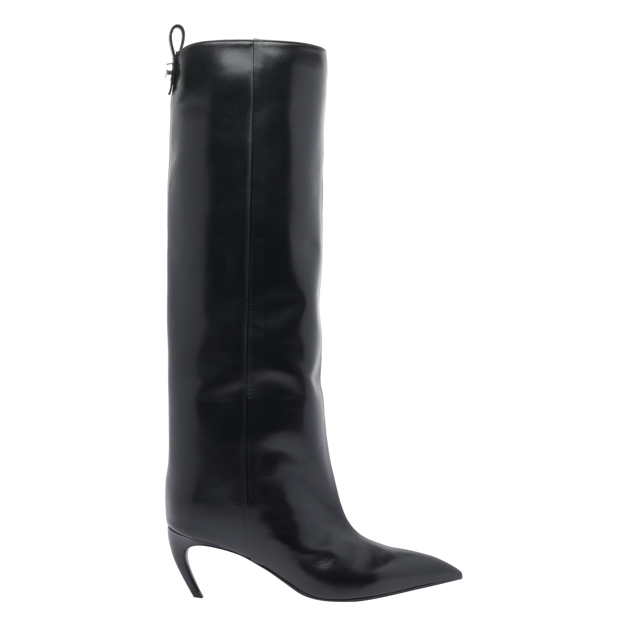 The Attico Boots Black Calf Leather/leather Sole