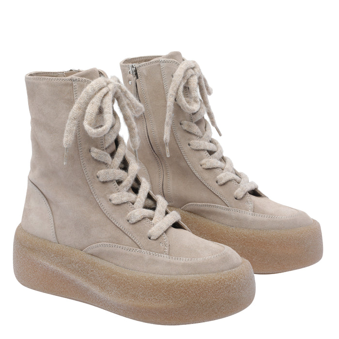 Vic Matie Boots Beige Suede Leather /rubber Sole