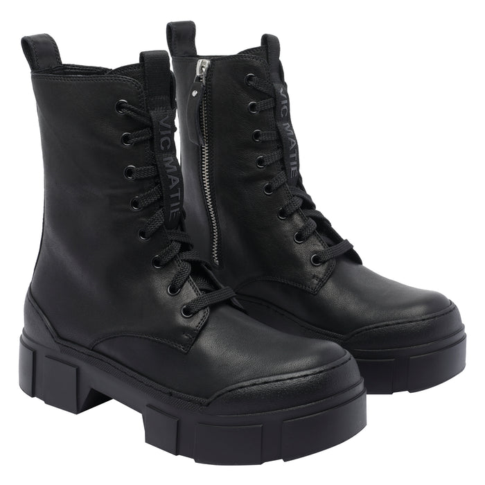 Vic Matie Boots Black Suede Leather /rubber Sole