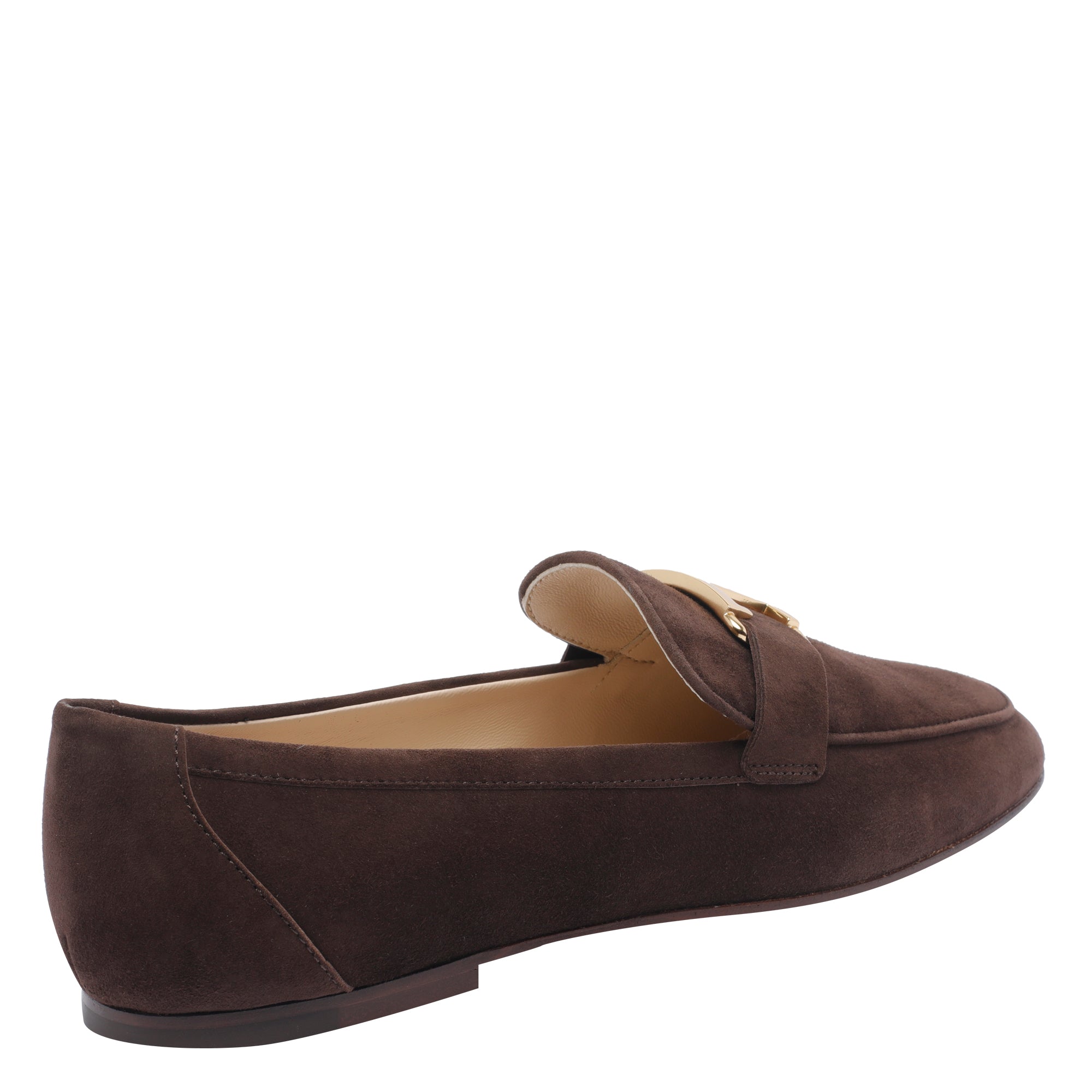 Tods Flat Shoes Brown Suede Leather /rubber Sole