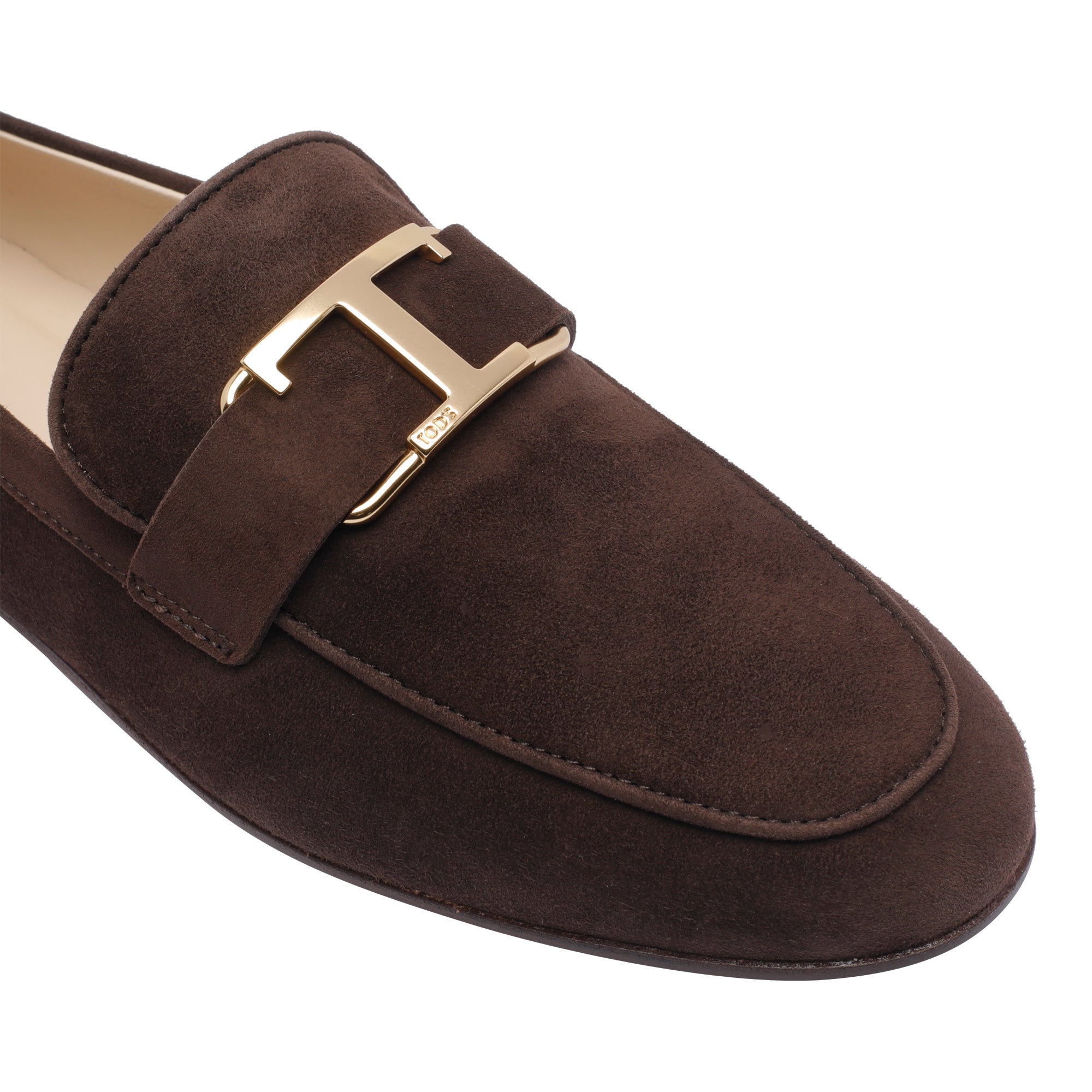 Tods Flat Shoes Brown Suede Leather /rubber Sole