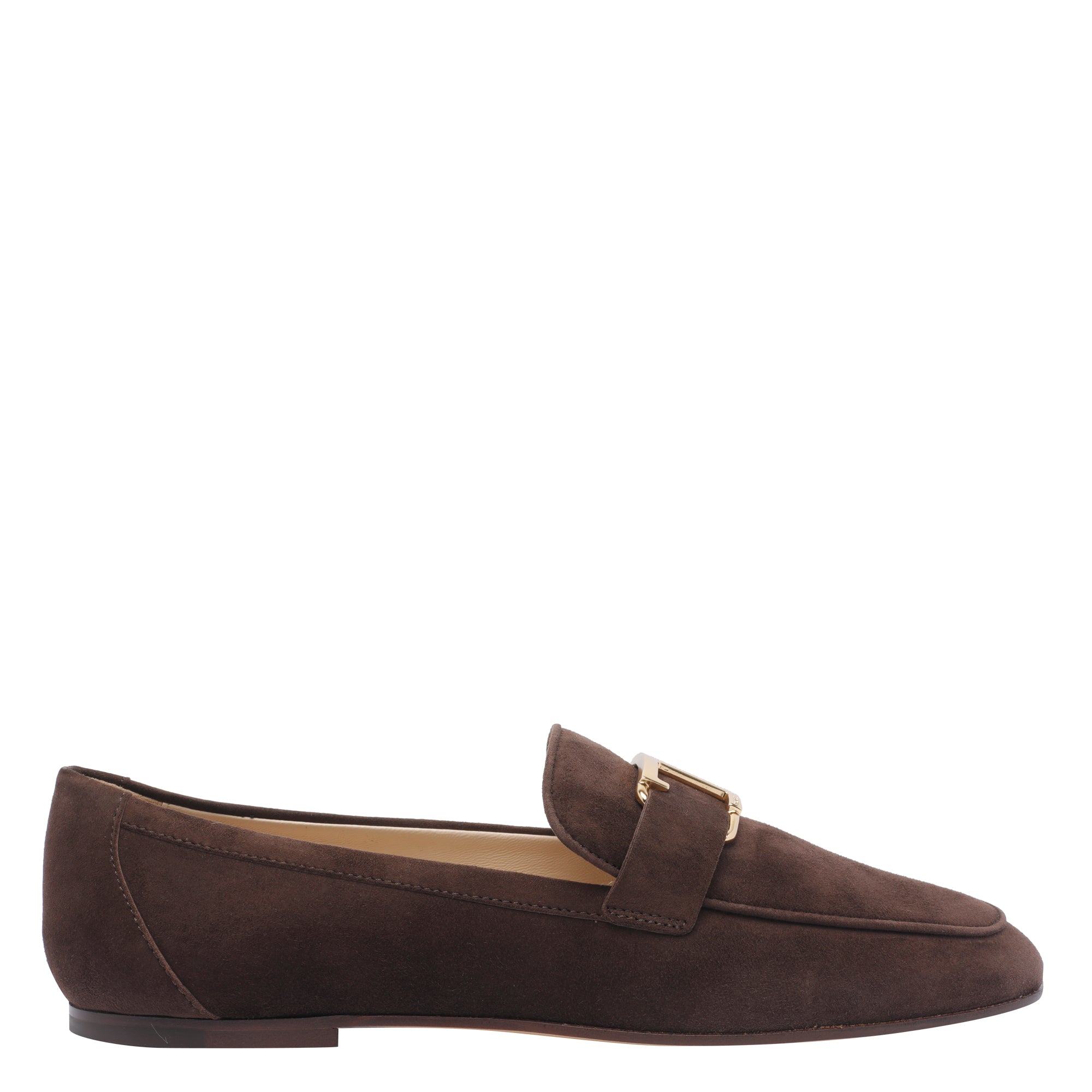 Tods Flat Shoes Brown Suede Leather /rubber Sole
