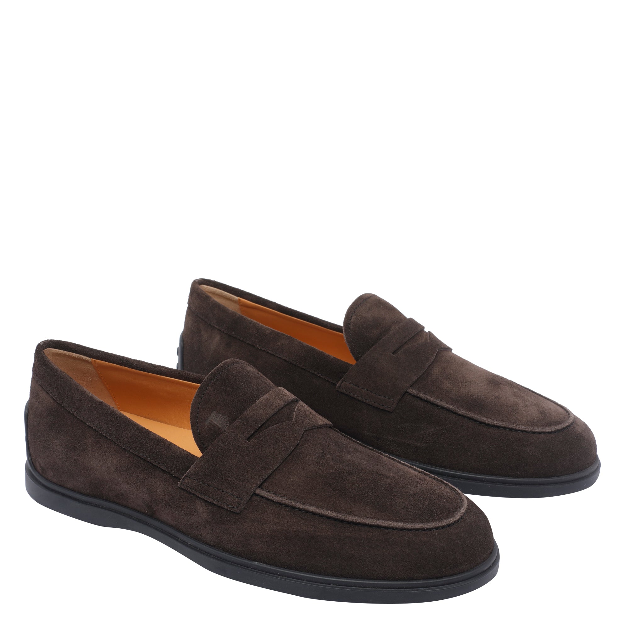 Tods Flat Shoes Brown Suede Leather /rubber Sole