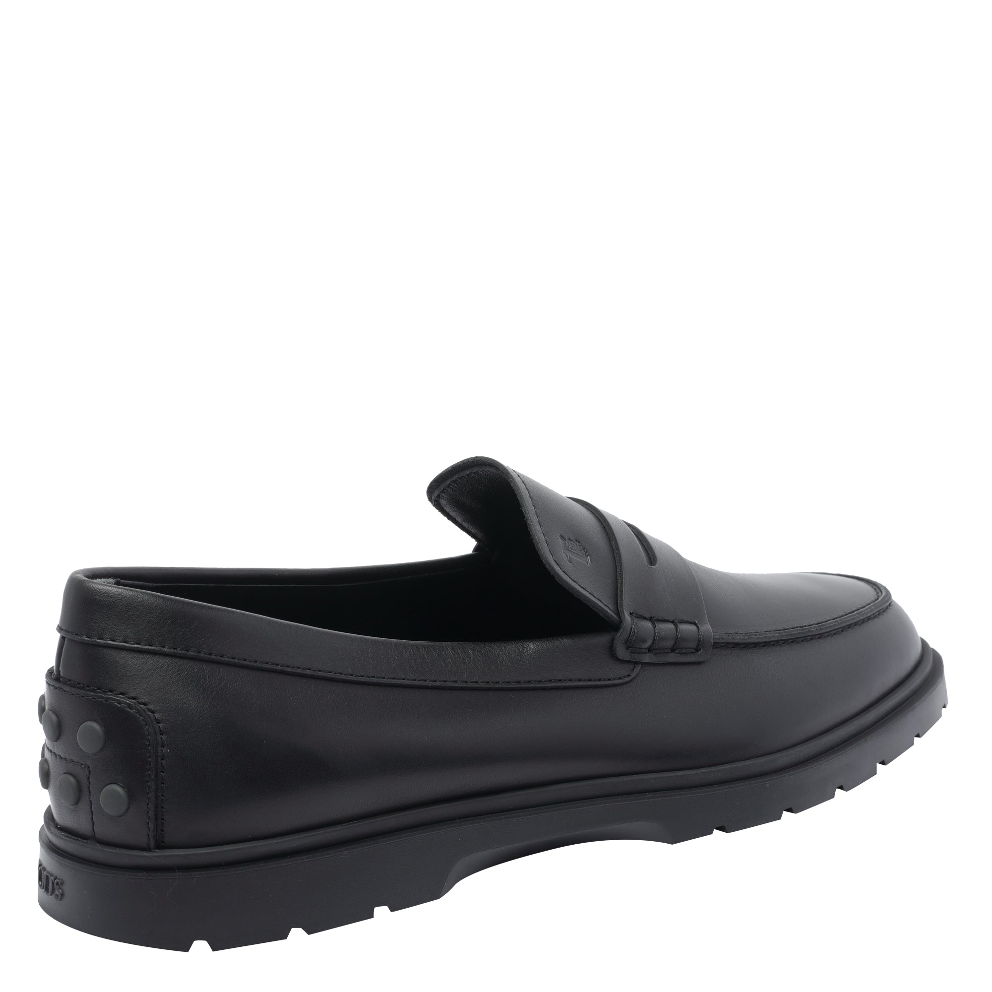 Tods Flat Shoes Black Calf Leather /rubber Sole