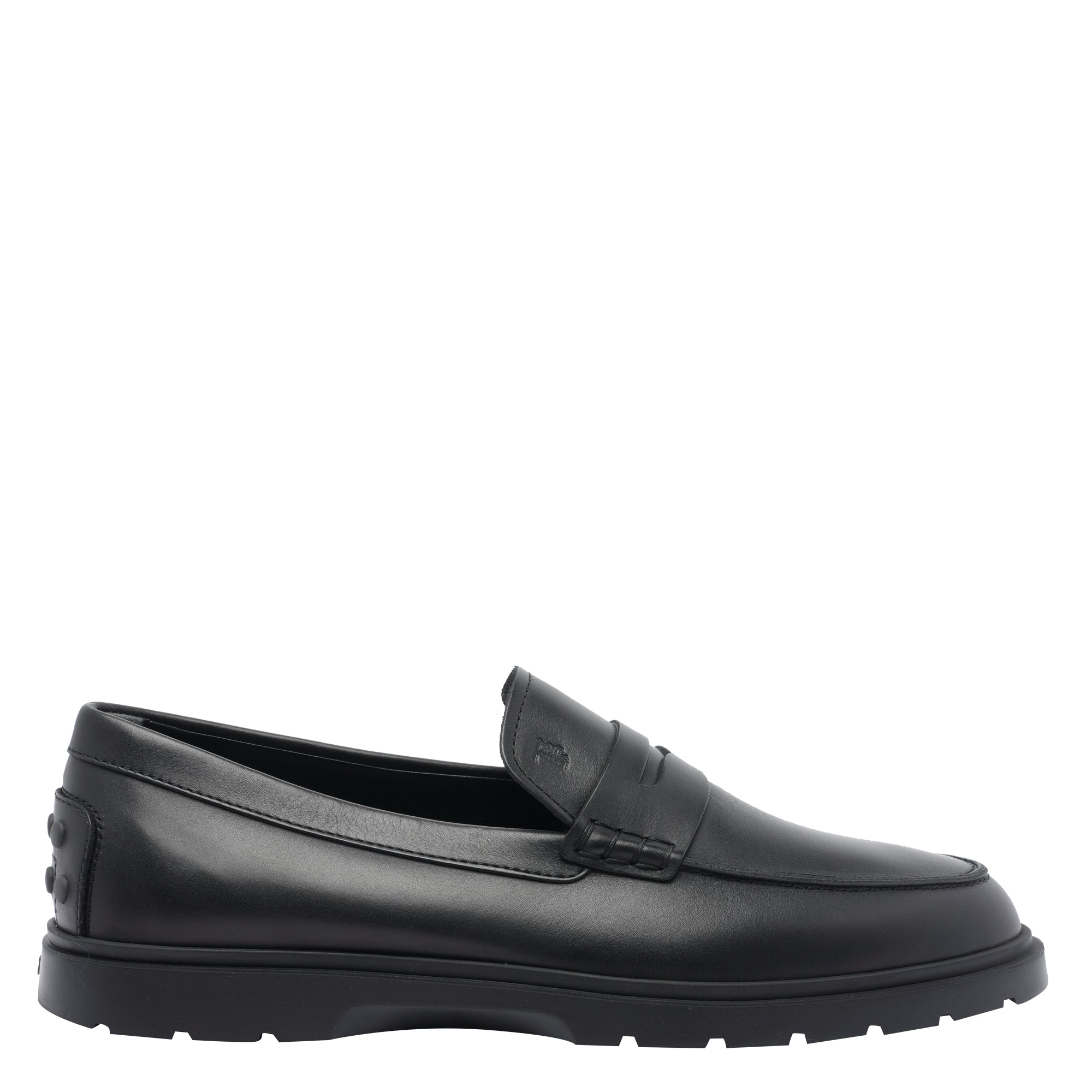 Tods Flat Shoes Black Calf Leather /rubber Sole