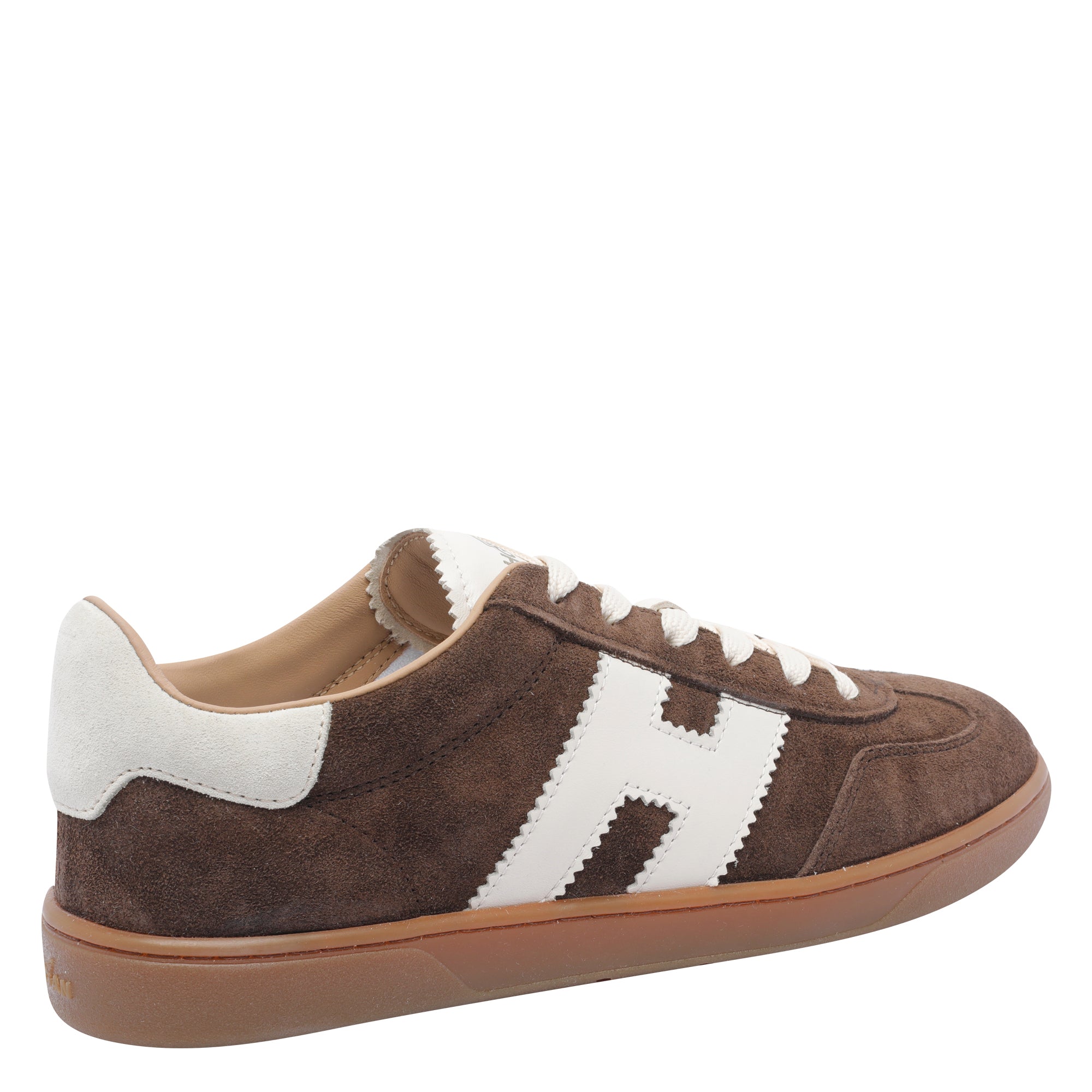 Hogan Sneakers Brown Suede Leather /rubber Sole