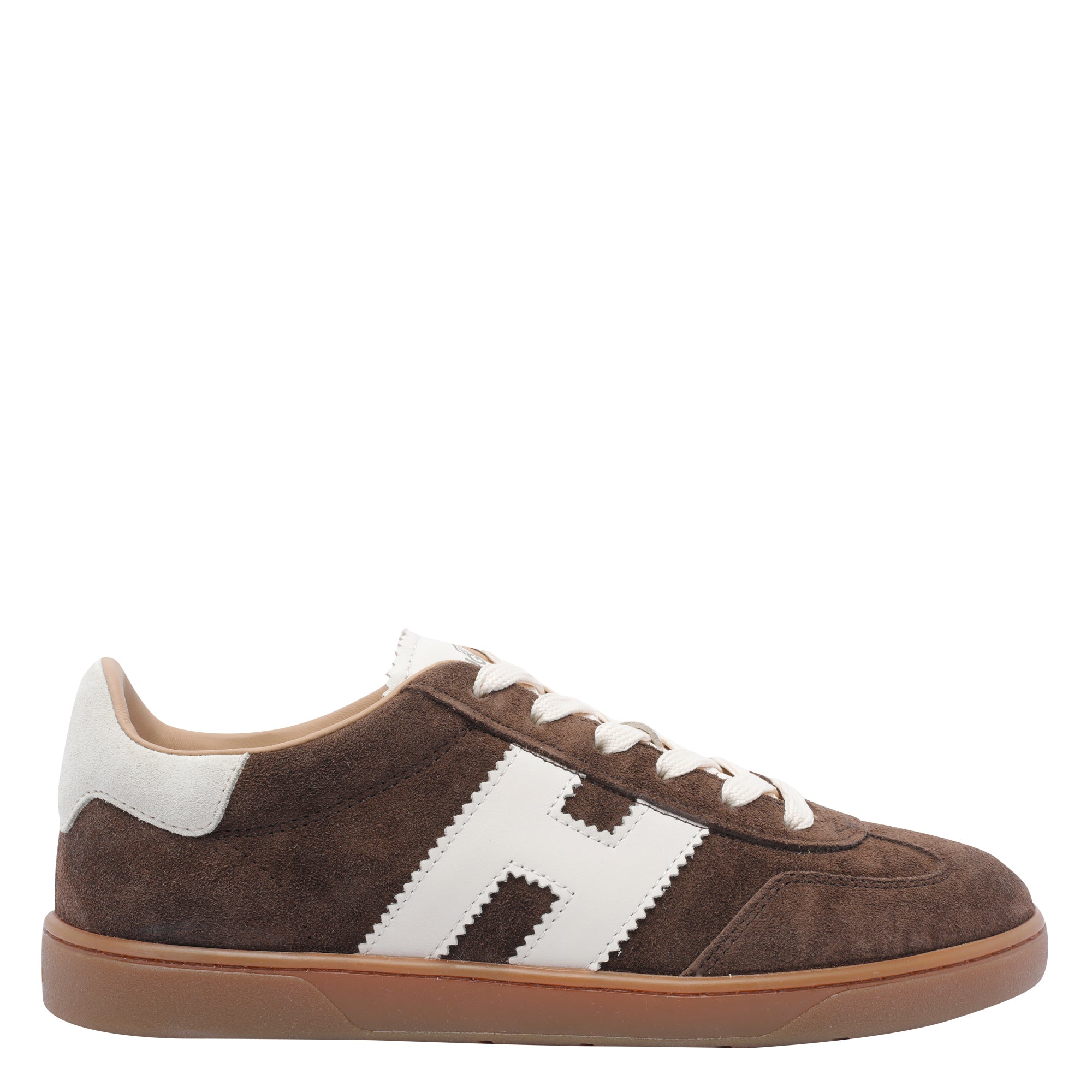 Hogan Sneakers Brown Suede Leather /rubber Sole