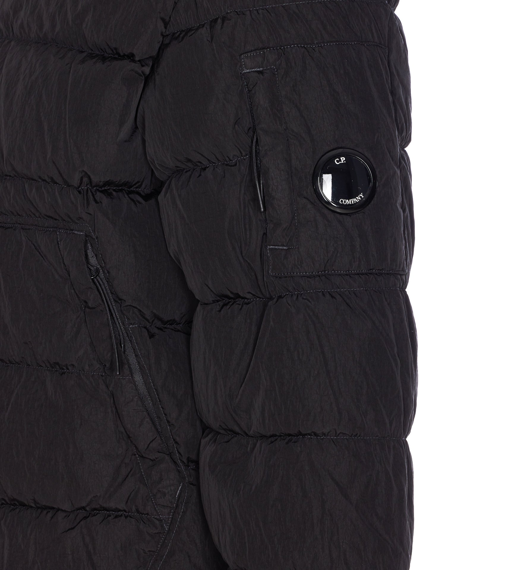 C.p. Company Coats Black Polyamide