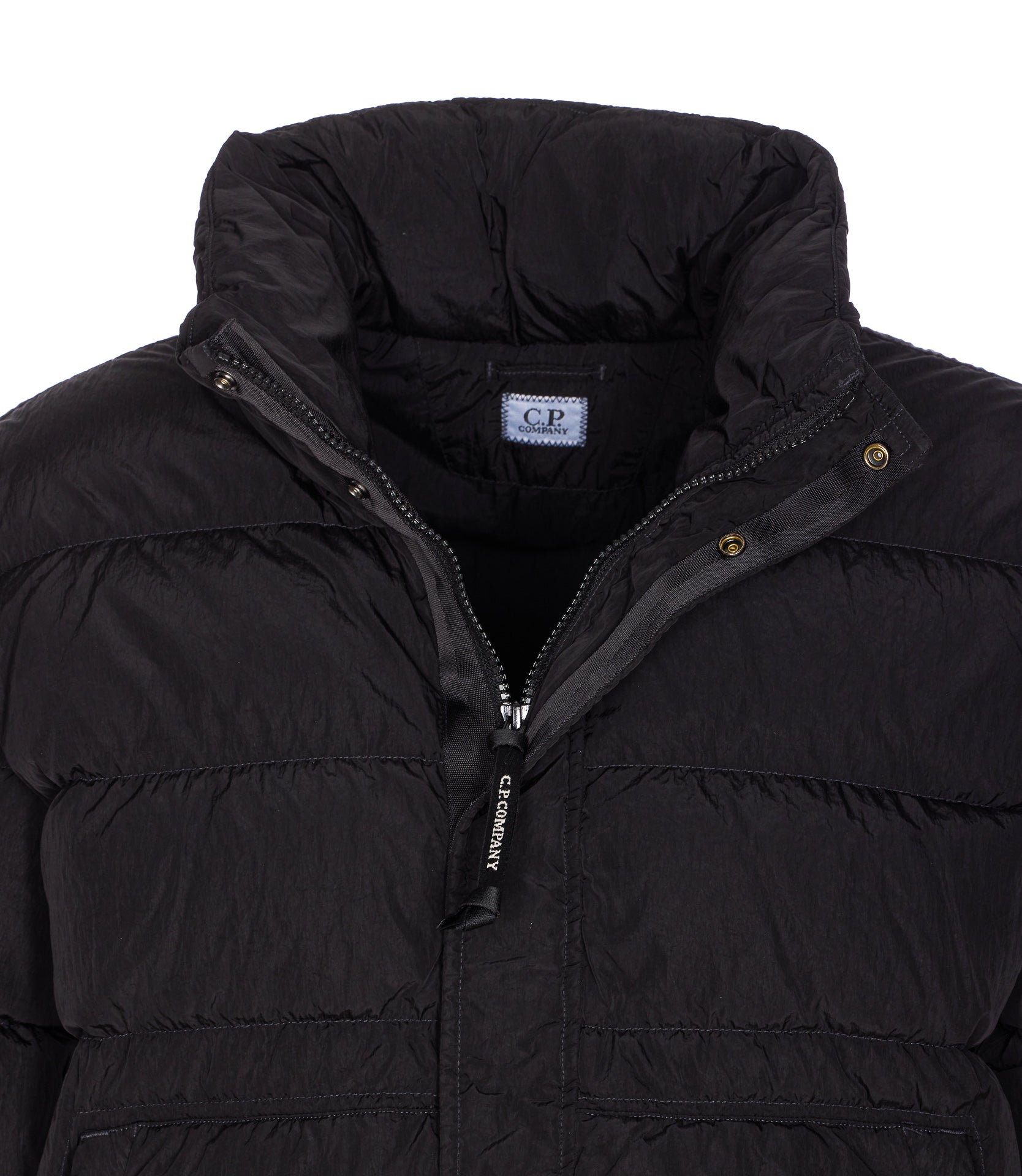 C.p. Company Coats Black Polyamide