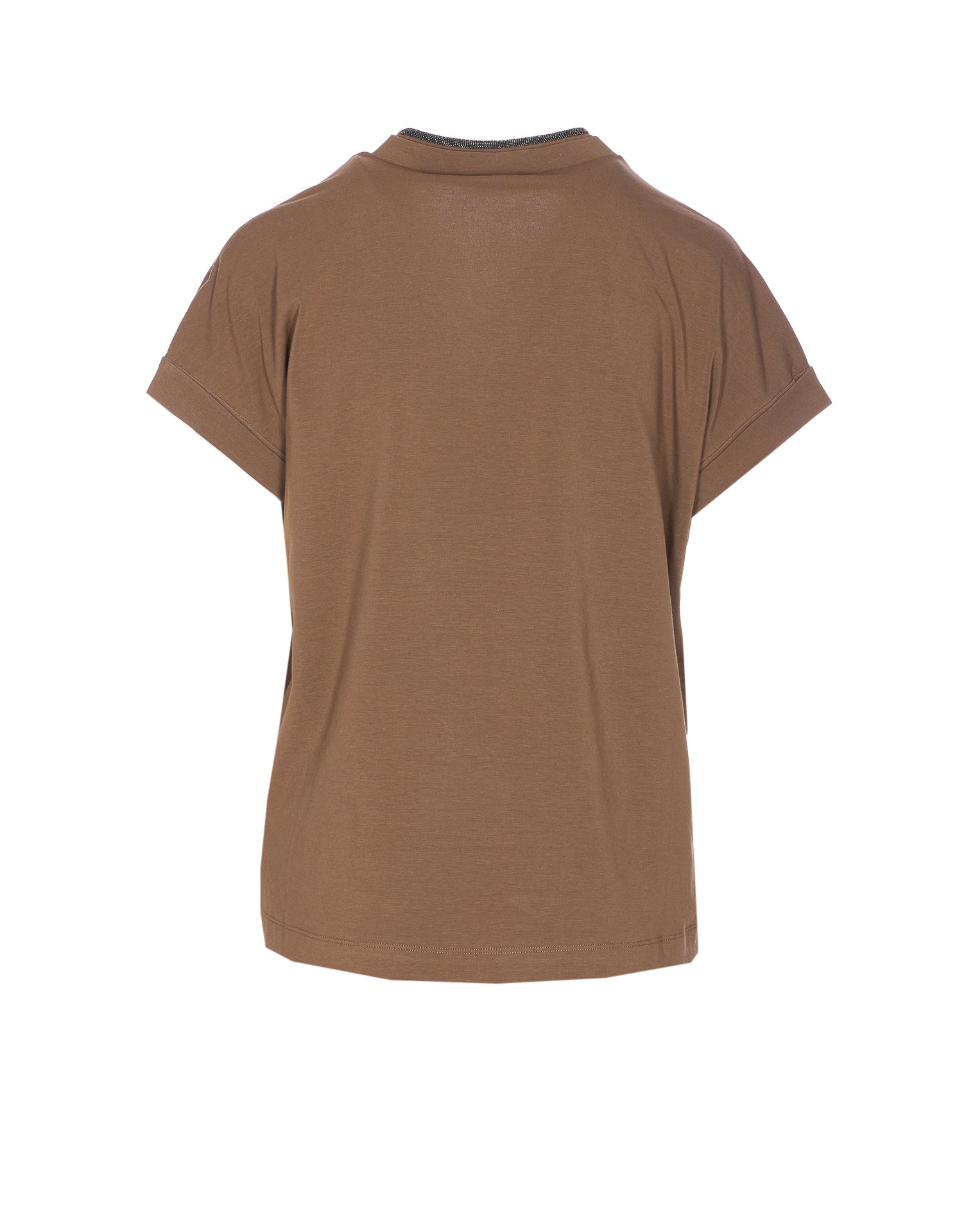 Brunello Cucinelli T-Shirts And Polos Brown Cotton