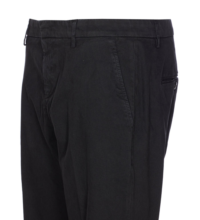 Dondup Trousers Black Cotton Elastane