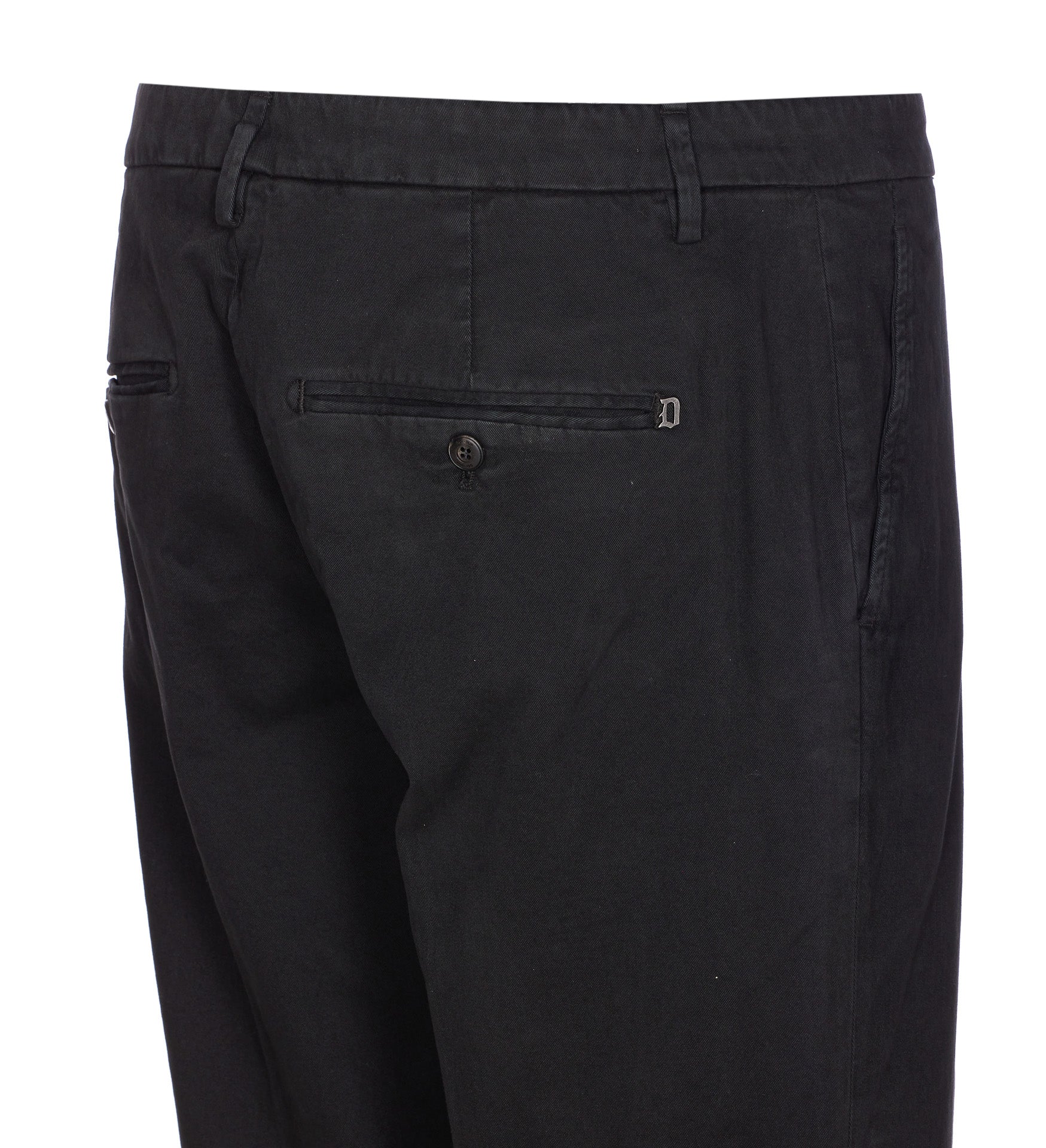 Dondup Trousers Black Cotton Elastane