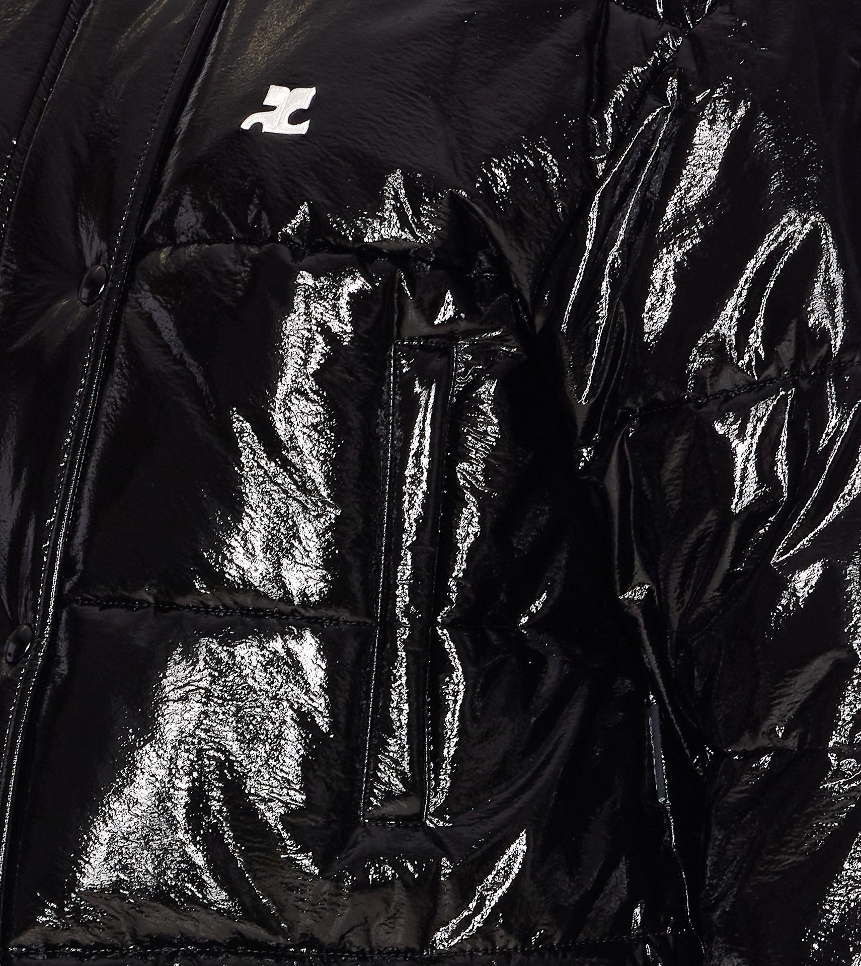 Courreges Coats Black Viscose