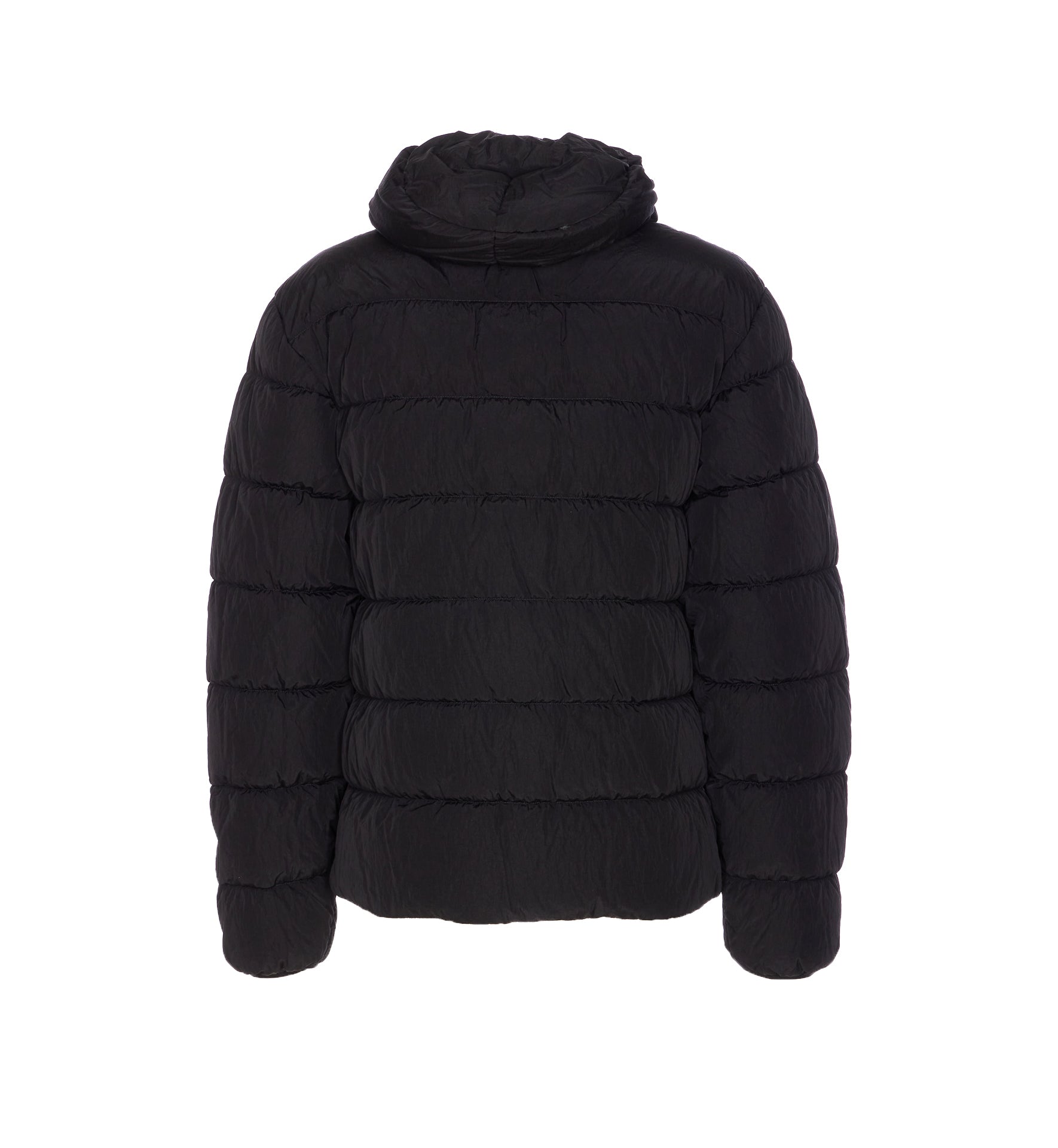 C.p. Company Coats Black Polyamide