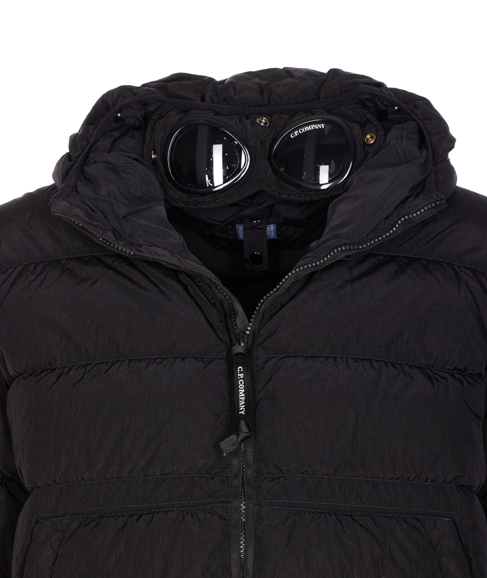 C.p. Company Coats Black Polyamide