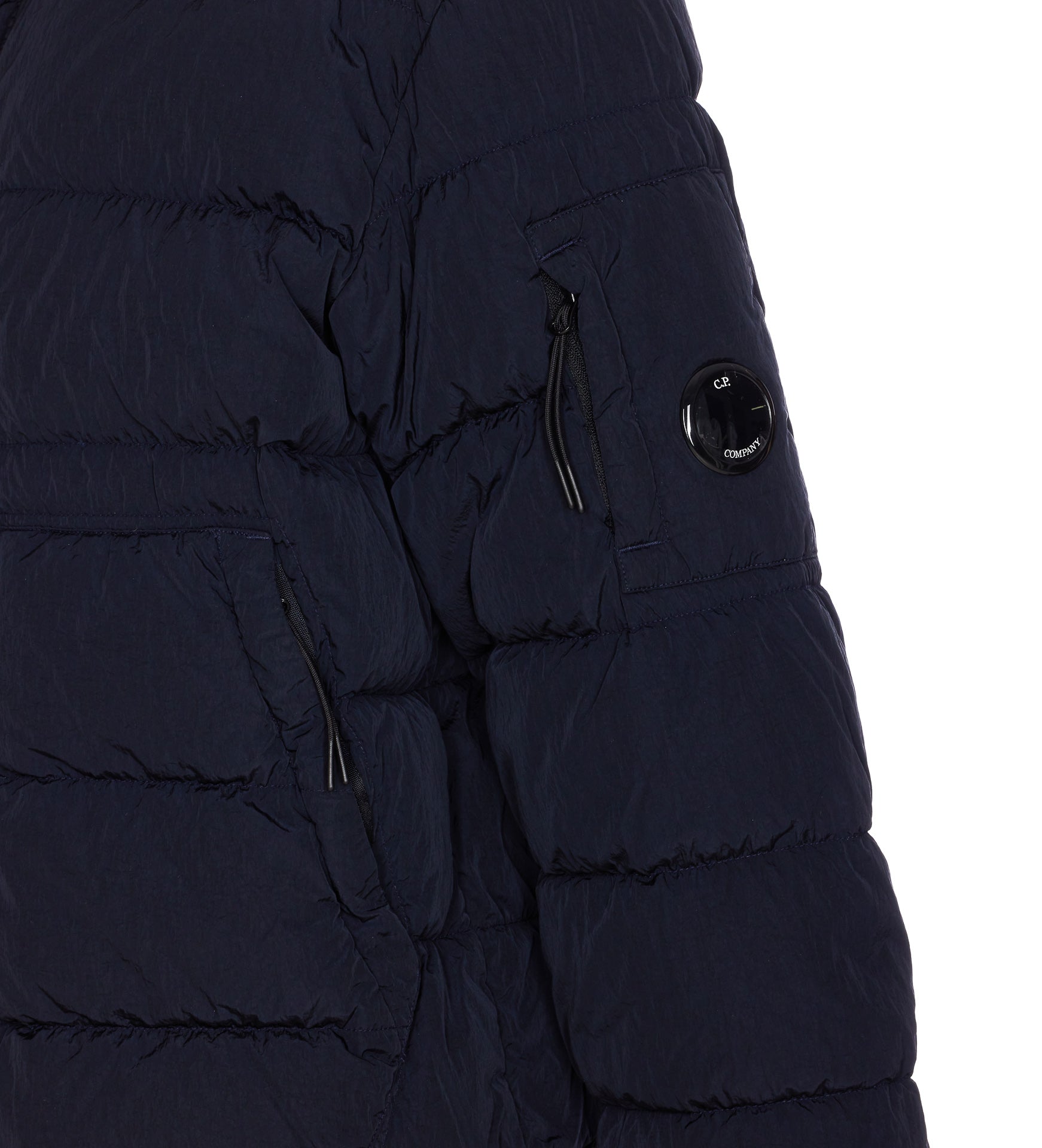 C.p. Company Coats Blue Polyamide