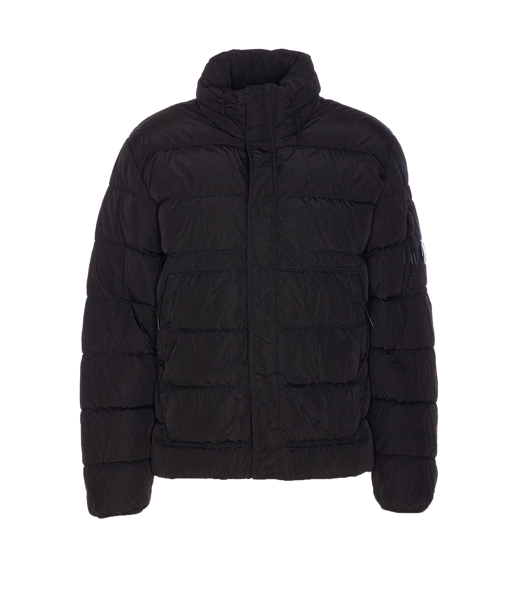 C.p. Company Coats Black Polyamide