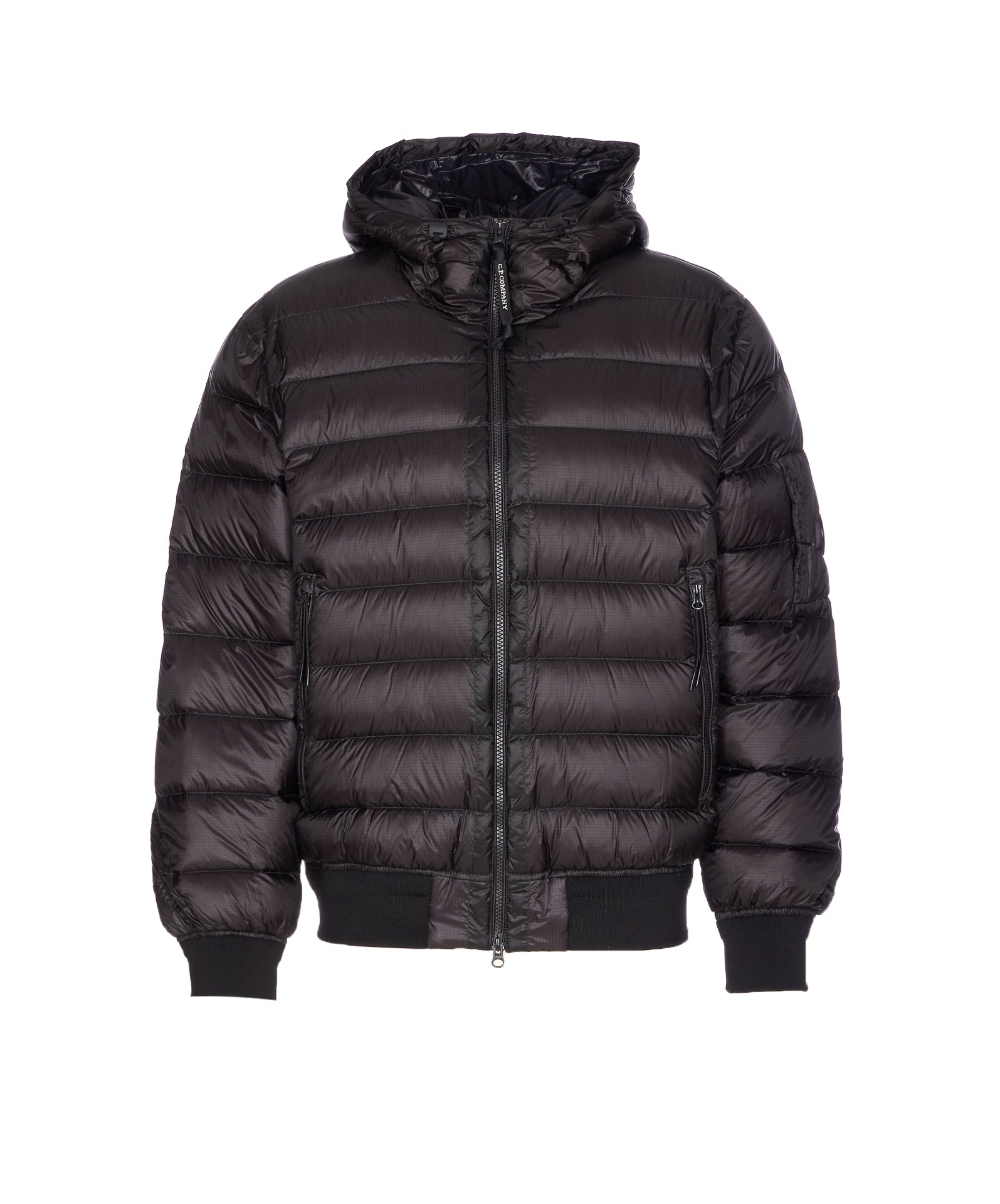 C.p. Company Coats Black Polyamide