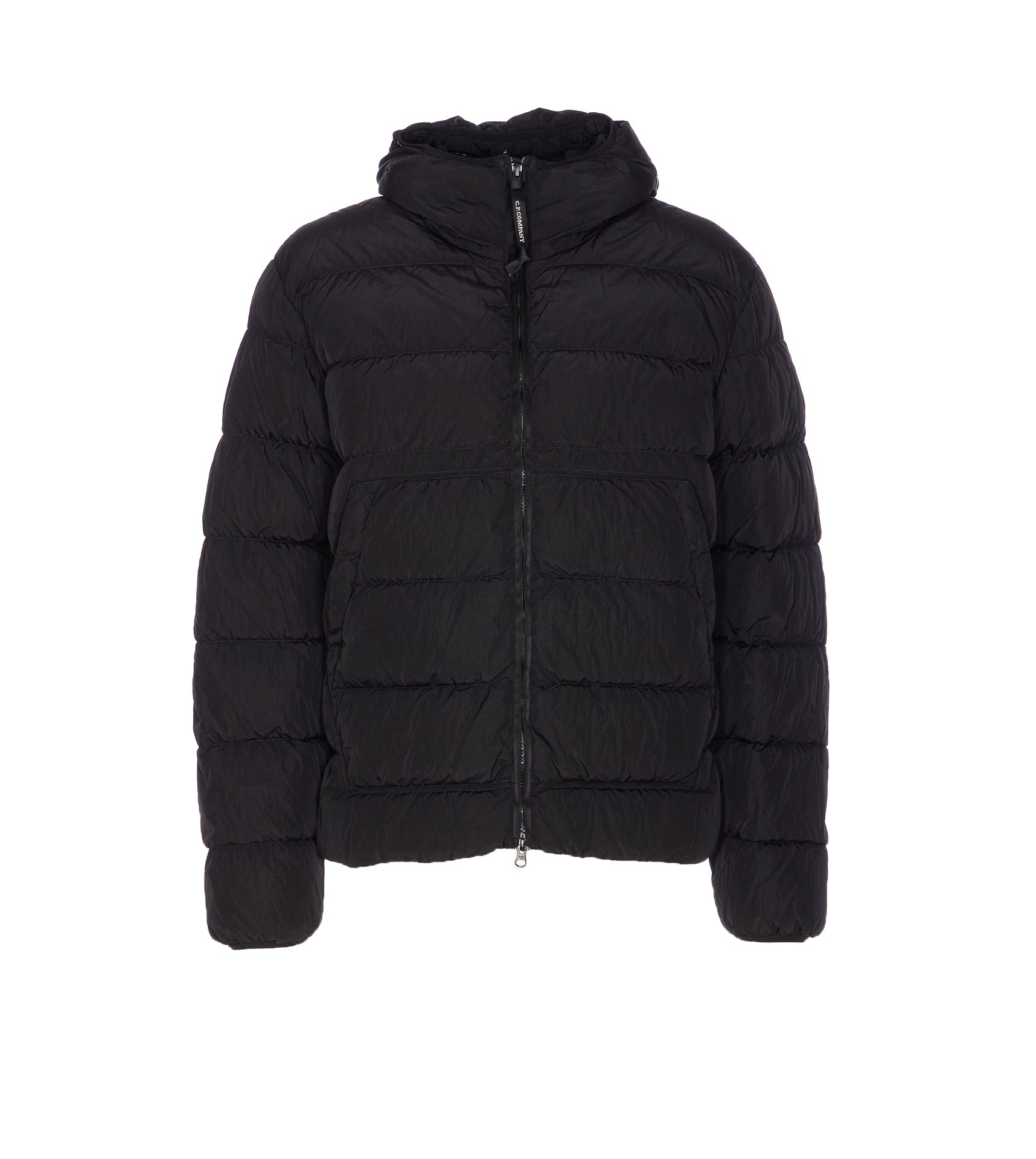 C.p. Company Coats Black Polyamide