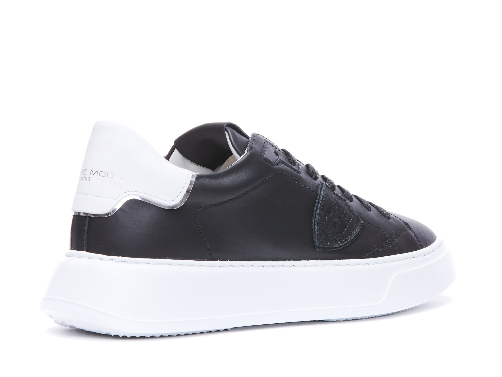 Philippe Model Sneakers Black Calf Leather/rubber Sole