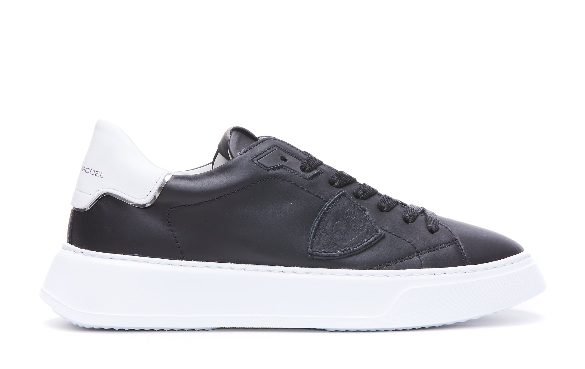 Philippe Model Sneakers Black Calf Leather/rubber Sole