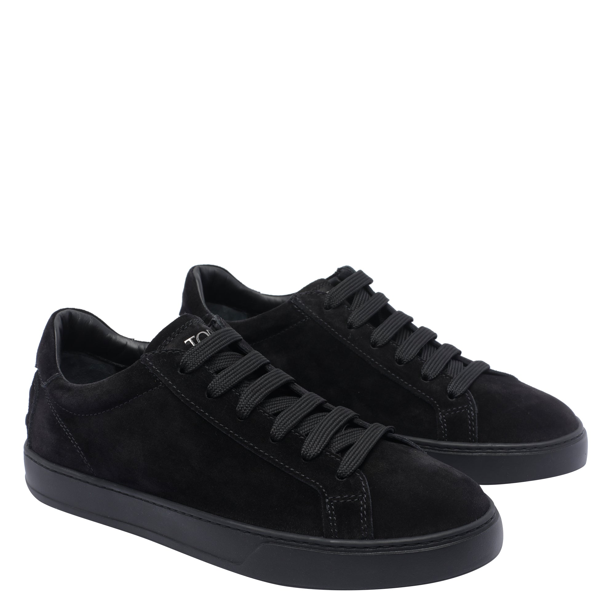 Tods Sneakers Black Suede Leather /rubber Sole