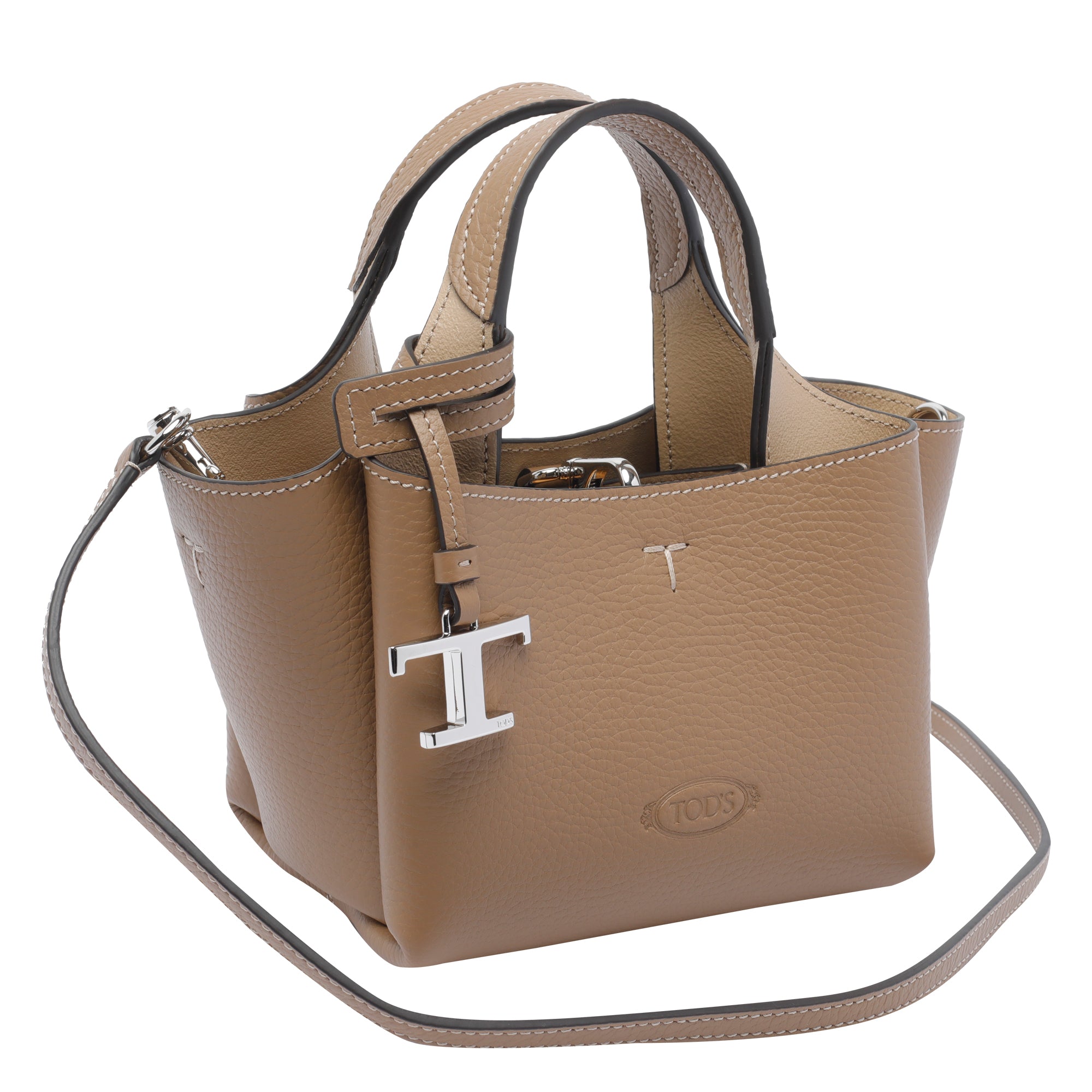 Tods Bags Beige Calf Leather