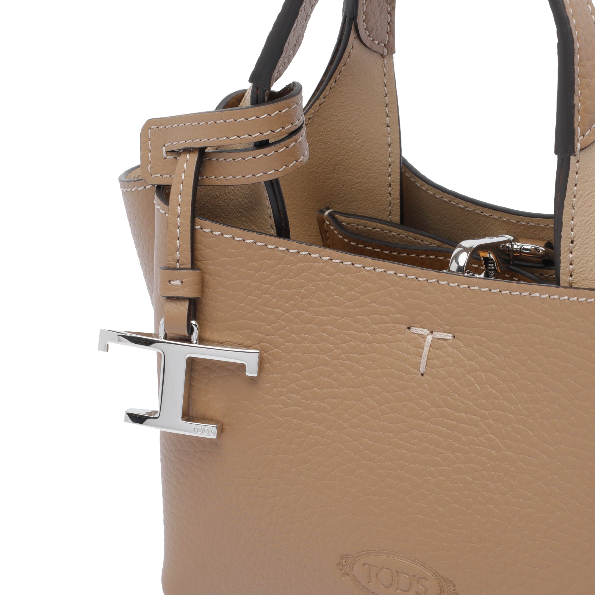 Tods Bags Beige Calf Leather