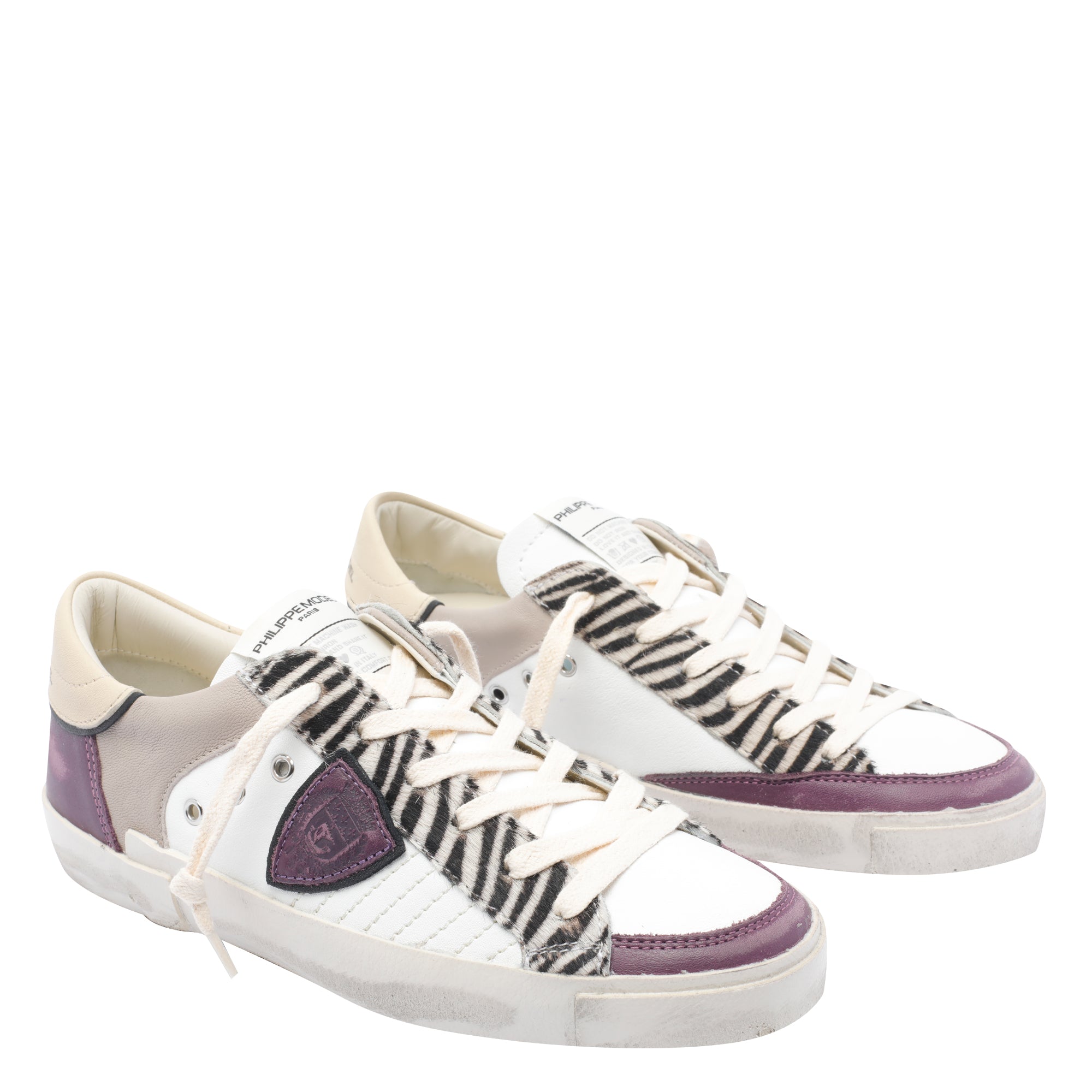 Philippe Model Sneakers White Calf Leather/rubber Sole