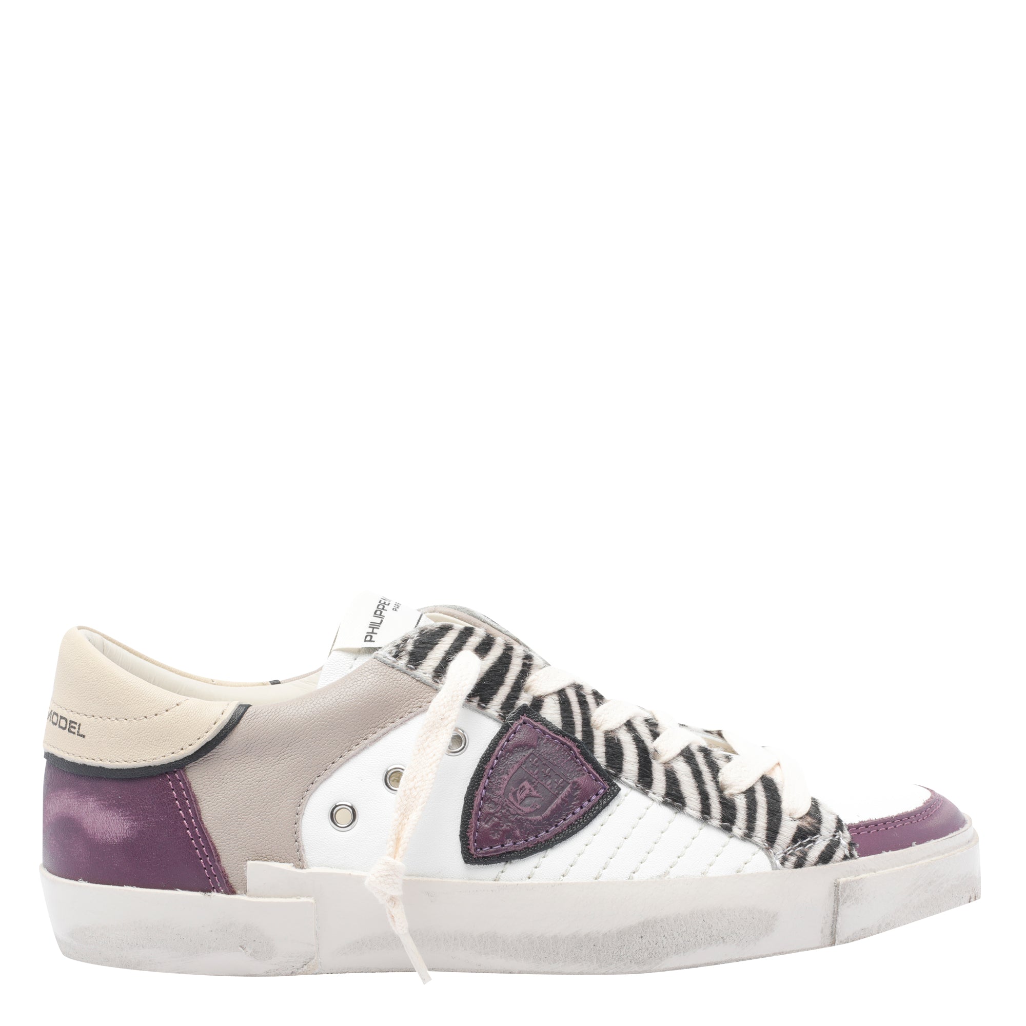 Philippe Model Sneakers White Calf Leather/rubber Sole