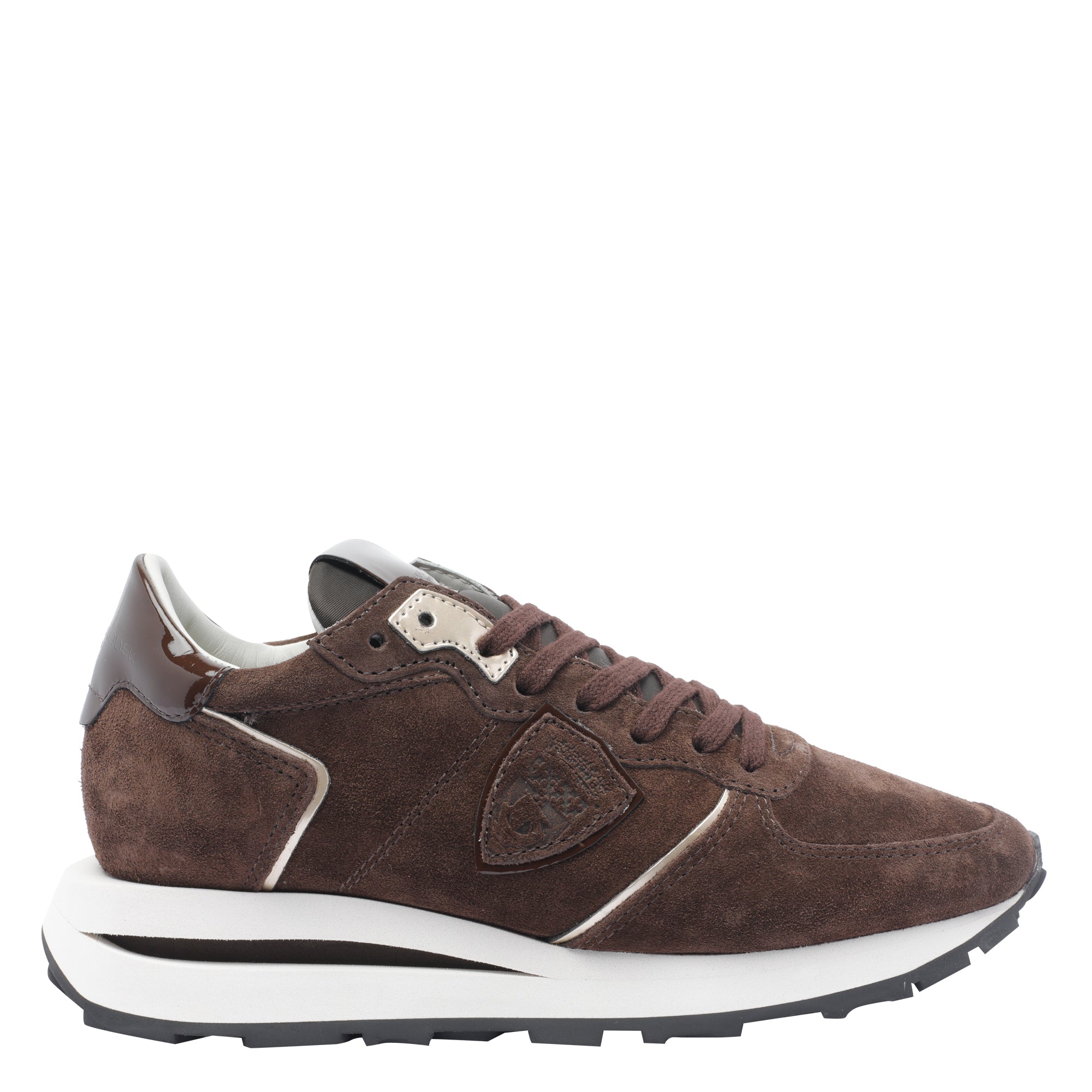 Philippe Model Sneakers Brown Suede Leather/rubber Sole