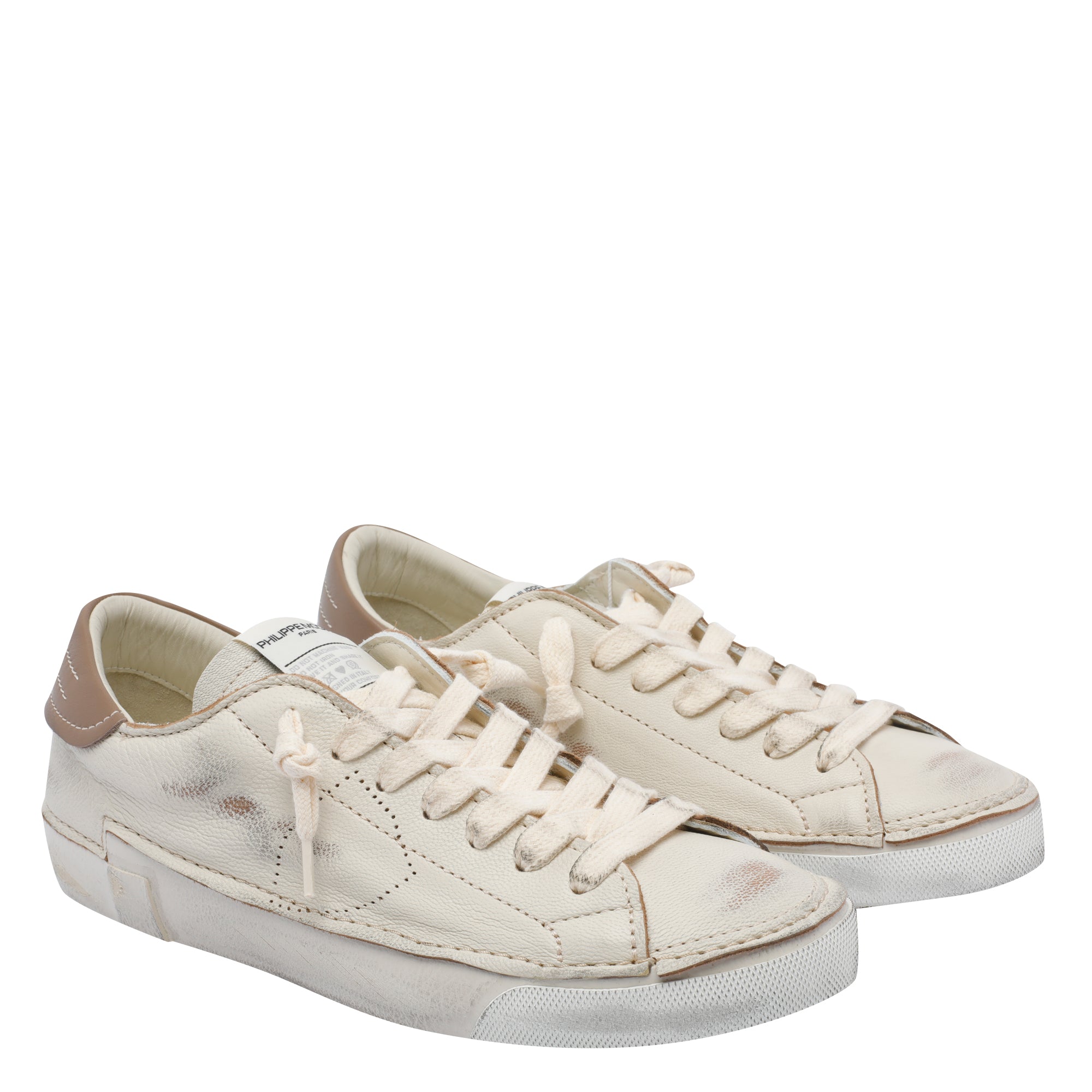 Philippe Model Sneakers White Calf Leather/rubber Sole