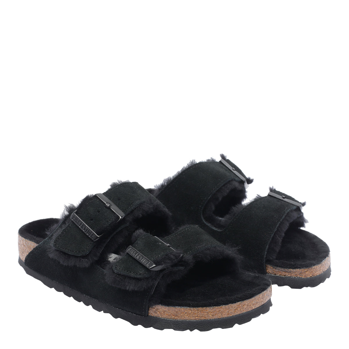 Birkenstock Sandals Black Calf Leather/rubber Sole