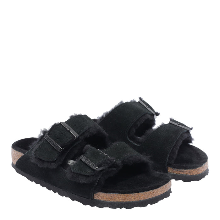 Birkenstock Sandals Black Calf Leather/rubber Sole