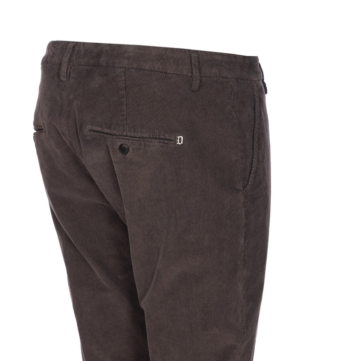 Dondup Trousers Brown Cotton