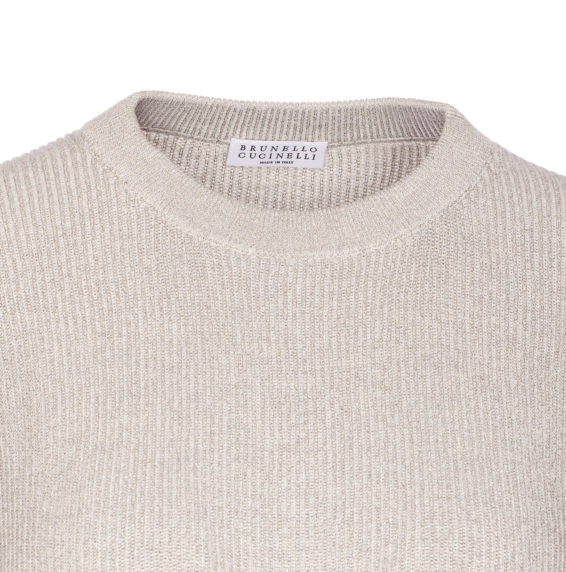 Brunello Cucinelli Sweaters Beige Cotton Viscose Polyamide