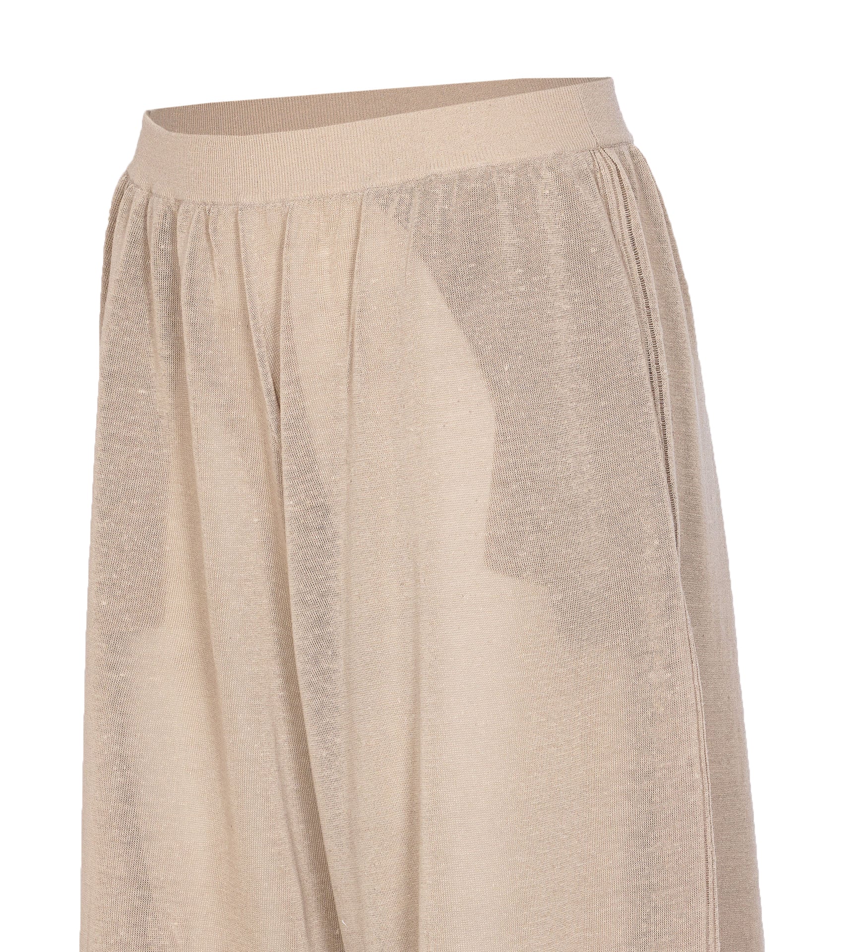 Alaia Trousers Beige Linen
