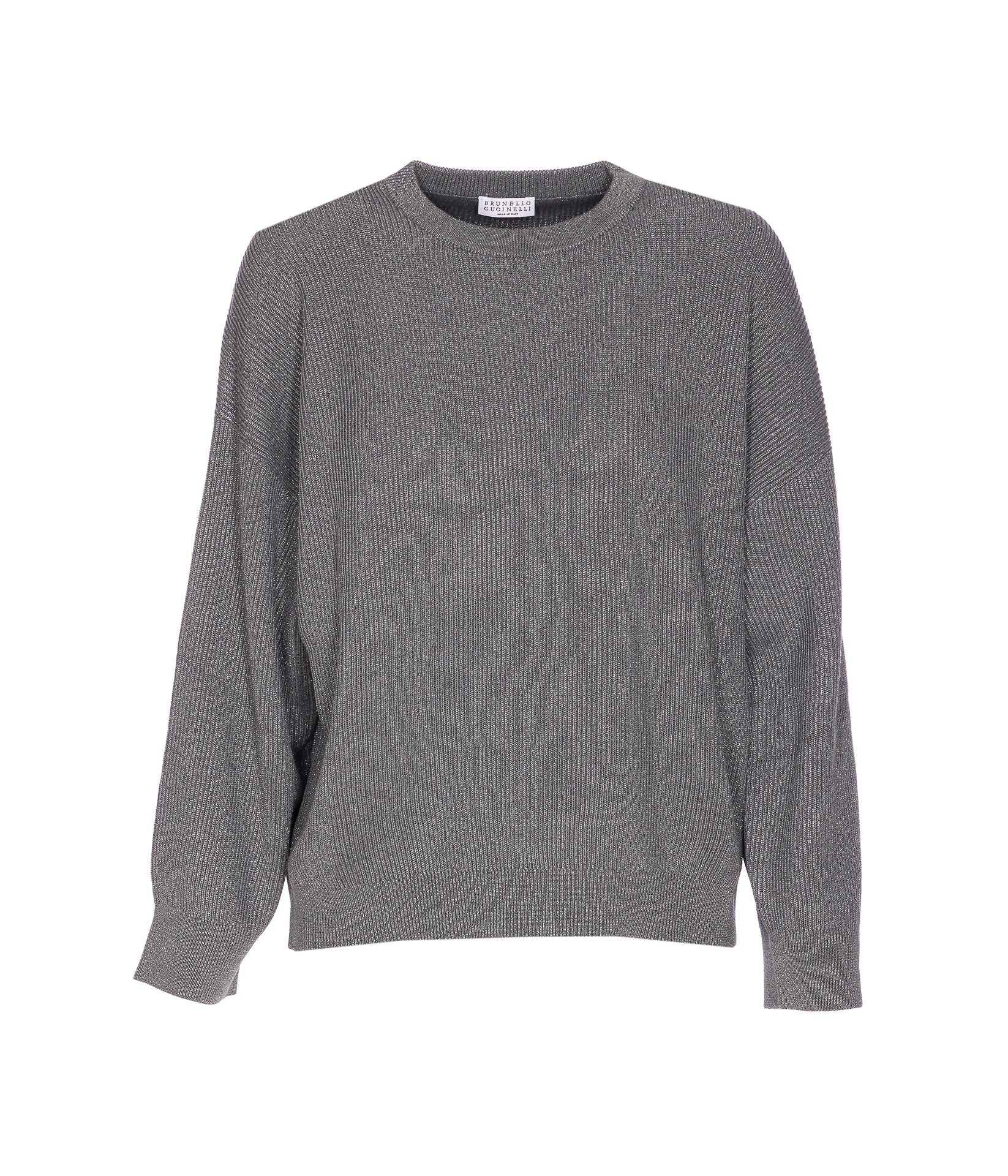 Brunello Cucinelli Sweaters Grey Cotton Viscose Polyamide