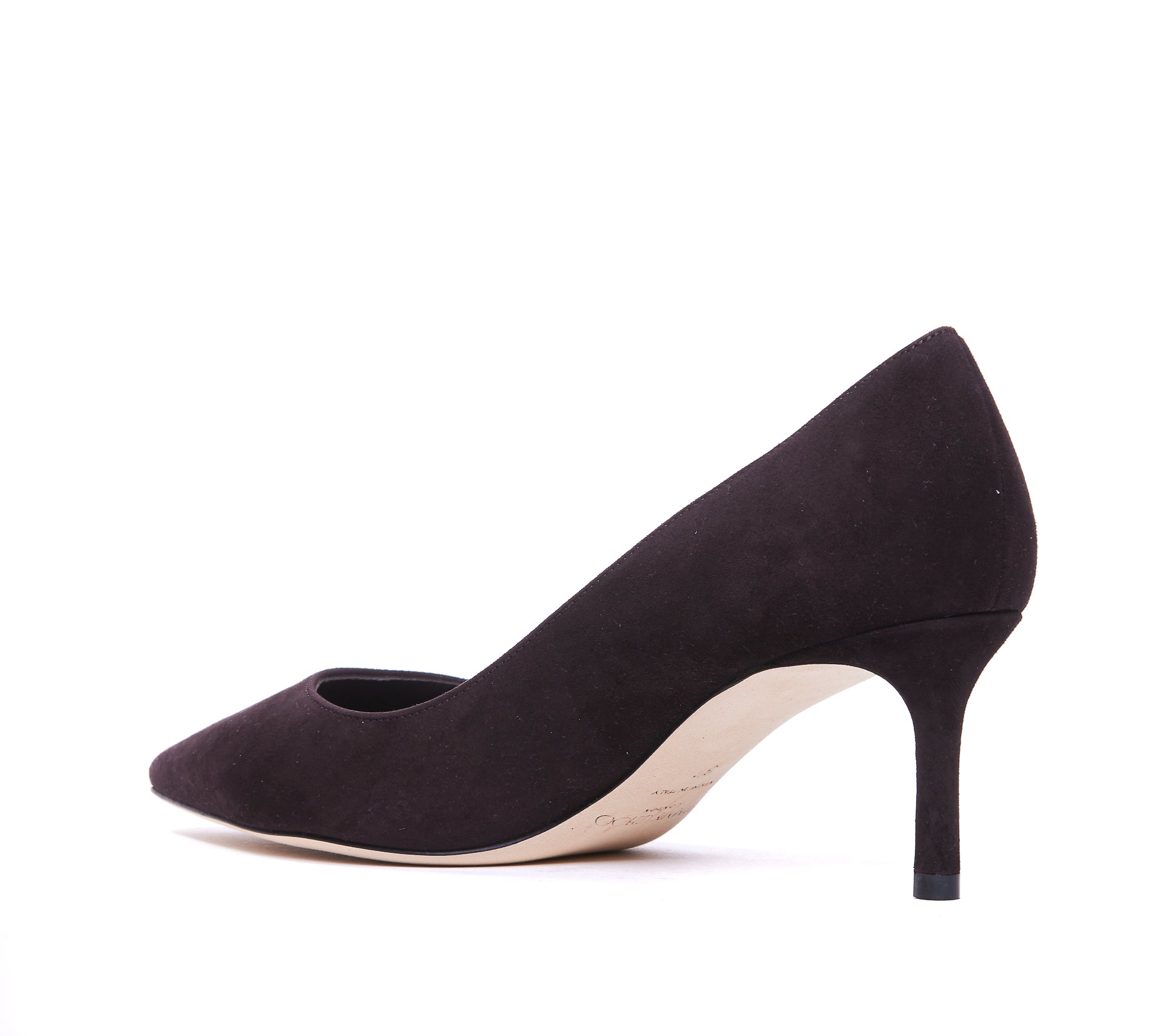 Jimmy Choo With Heel Brown Suede/leather Sole
