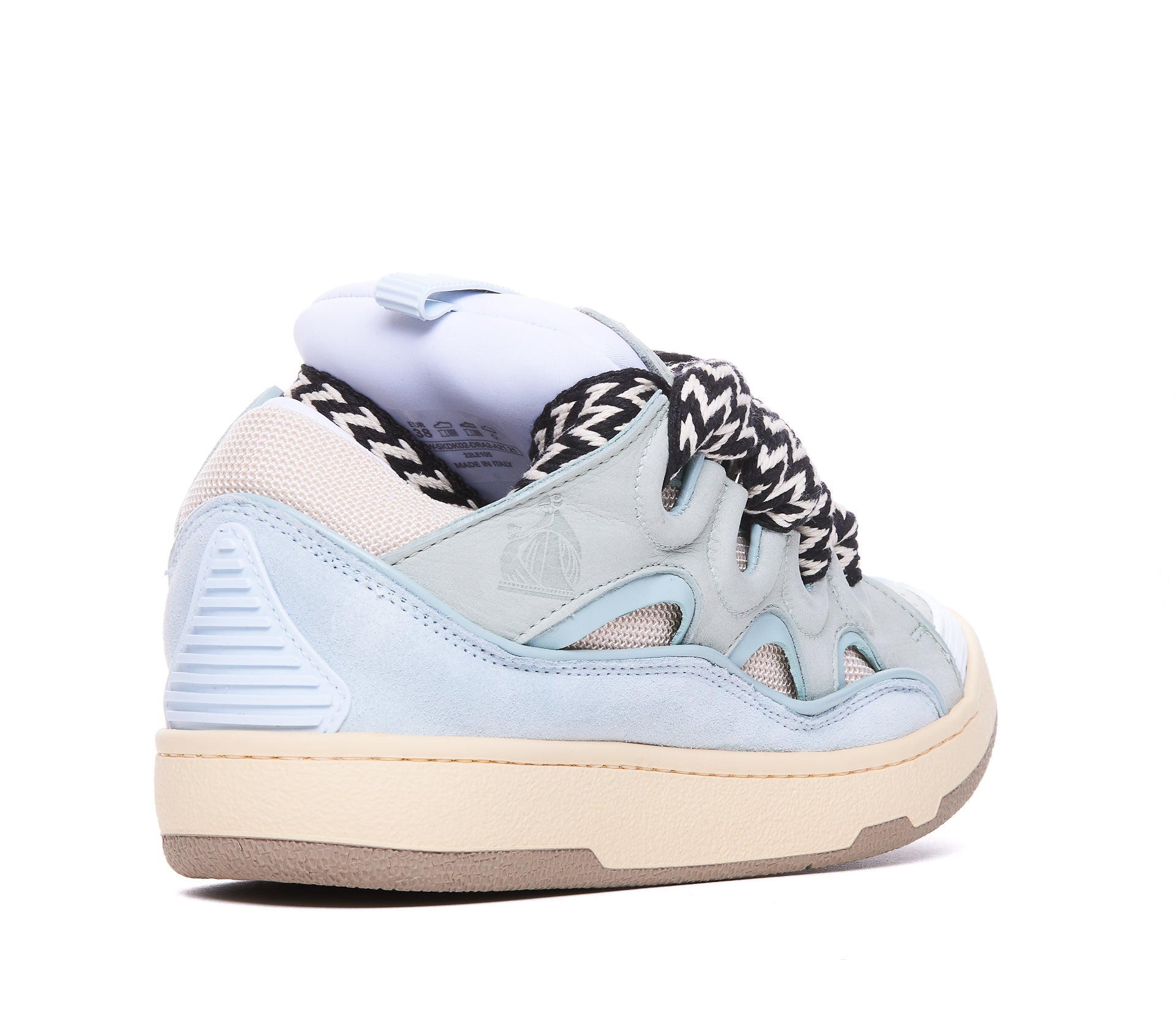 Lanvin Sneakers Blue Leather Poliestere