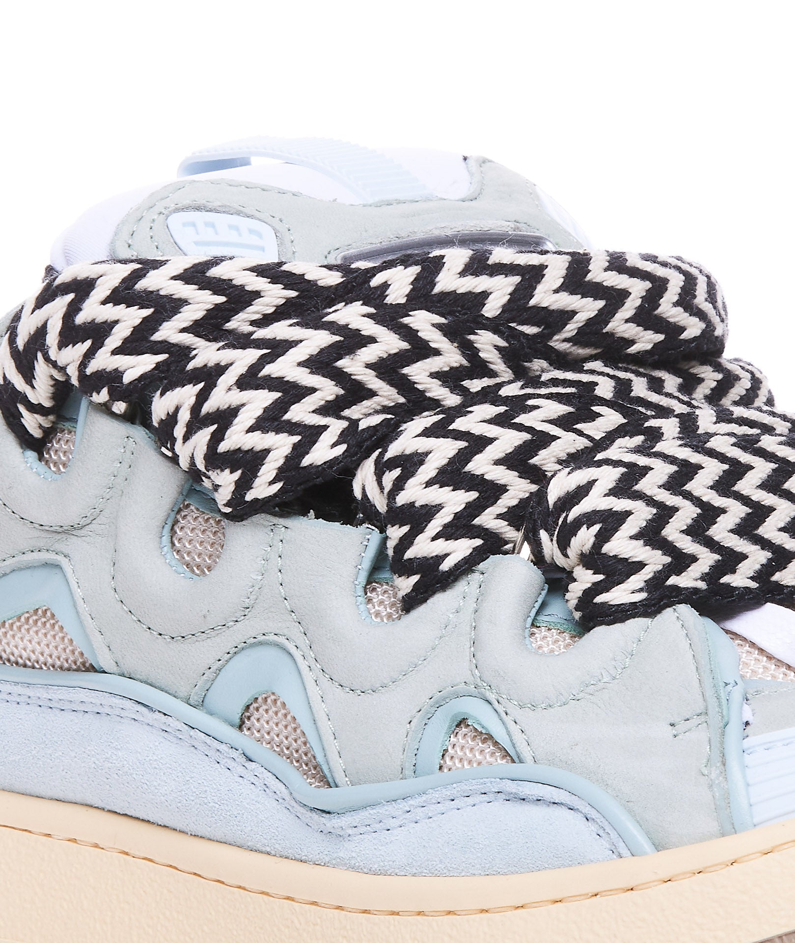 Lanvin Sneakers Blue Leather Poliestere