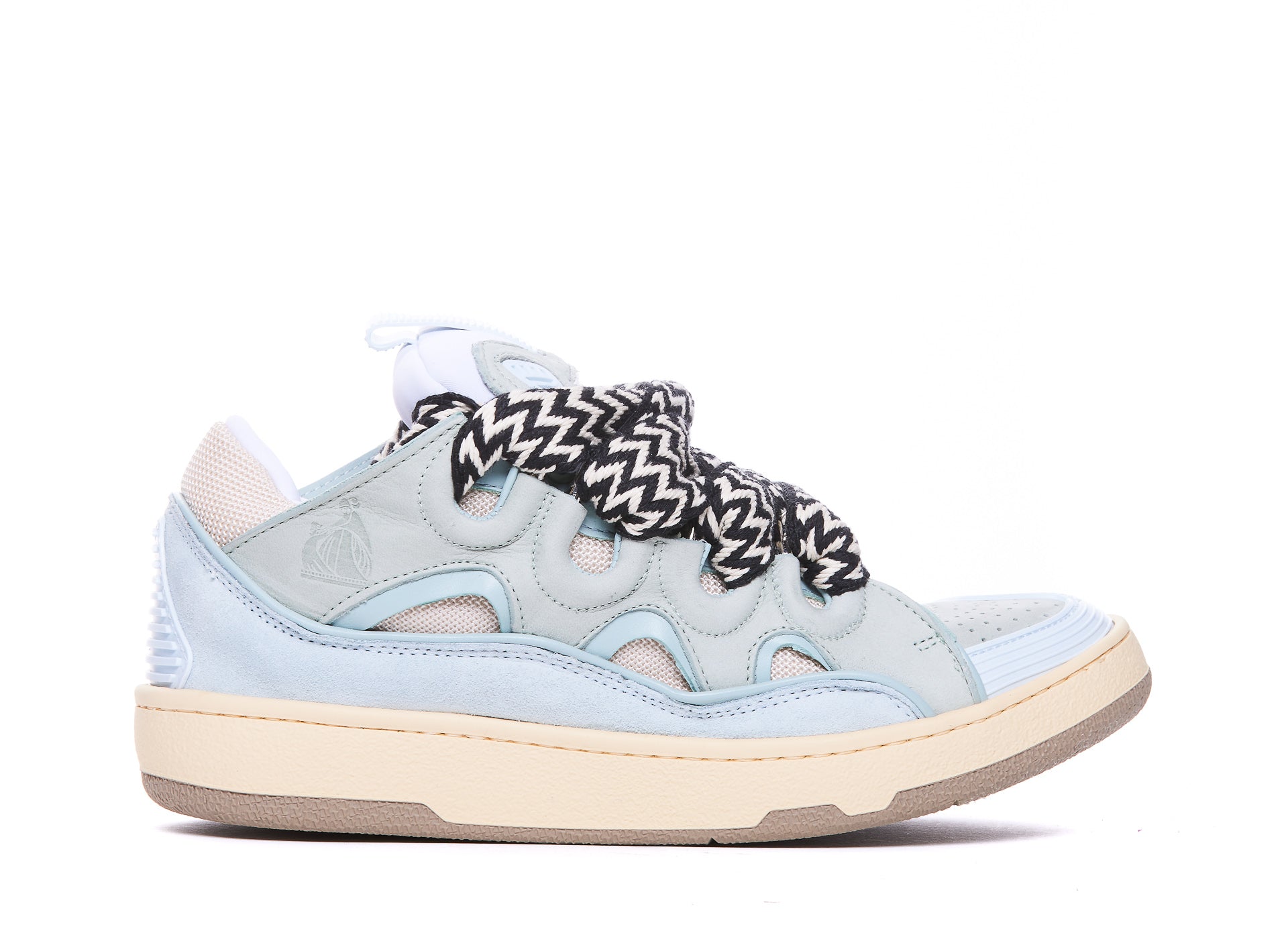 Lanvin Sneakers Blue Leather Poliestere
