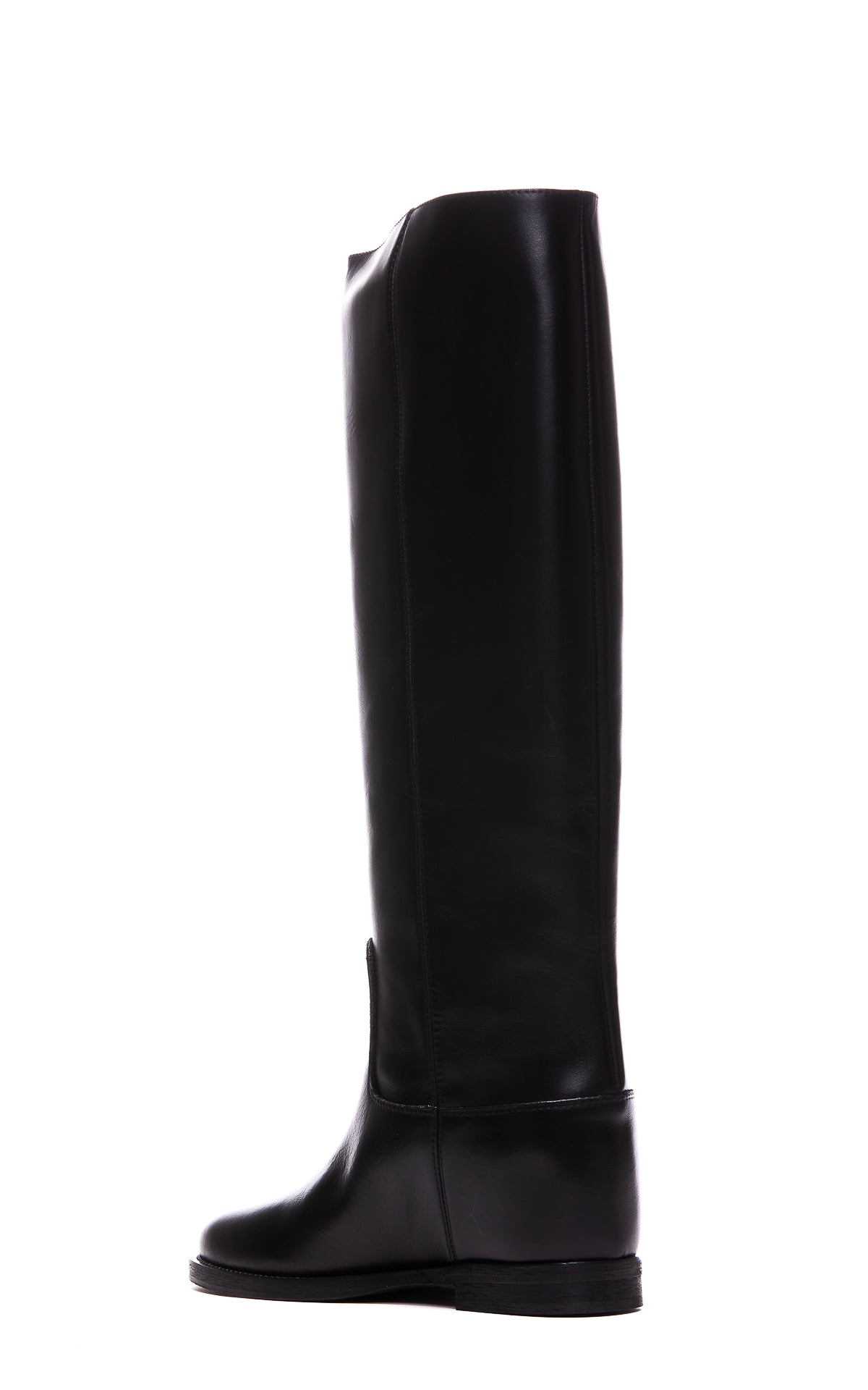 Via Roma 15 Boots Black Calf Leather/leather Sole