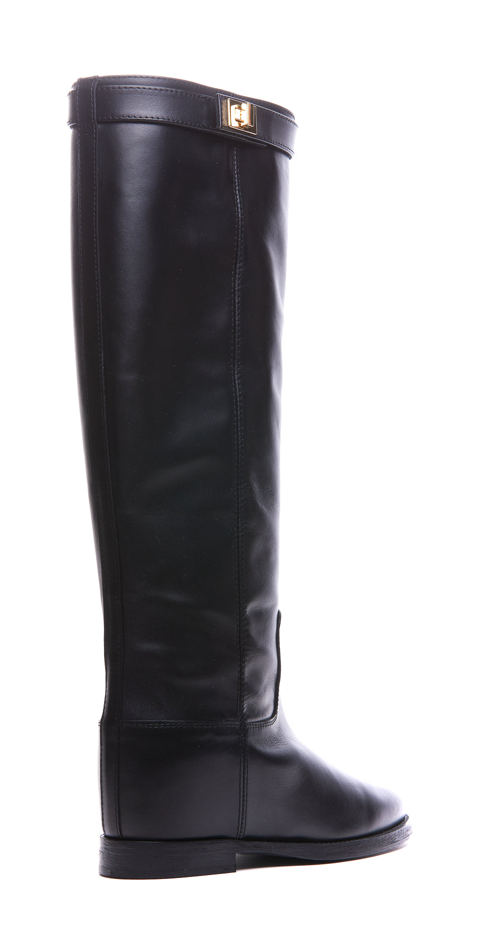 Via Roma 15 Boots Black Calf Leather/leather Sole